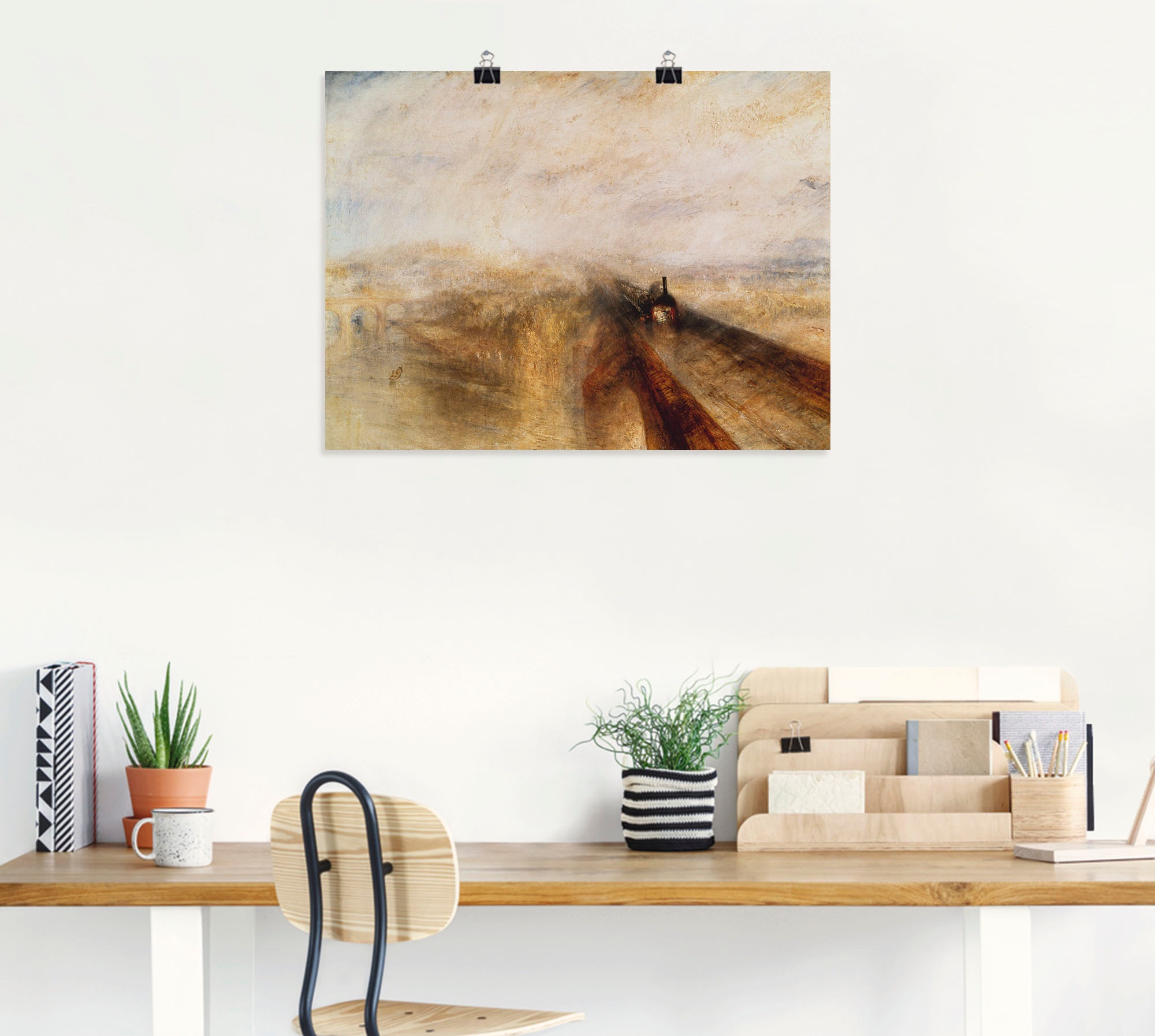 Artland Wandbild »Regen, Dampf und Geschwindigkeit«, Züge, (1 St.), als Leinwandbild, Wandaufkleber oder Poster in versch. Größen