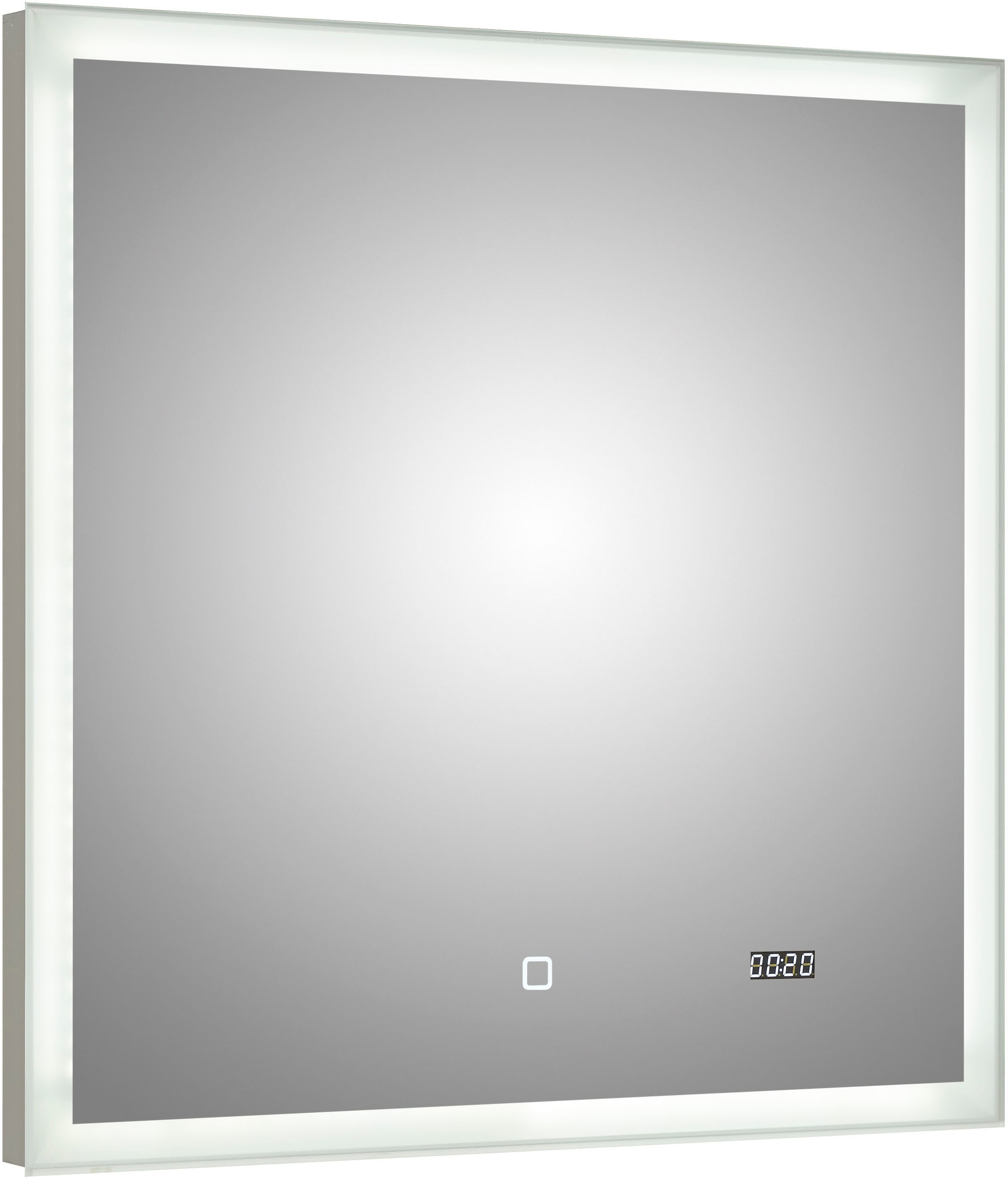 Saphir Badmöbel-Set »Quickset 5-teilig, Keramik-Waschtisch mit LED-Spiegel« 7 Stk. tlg.