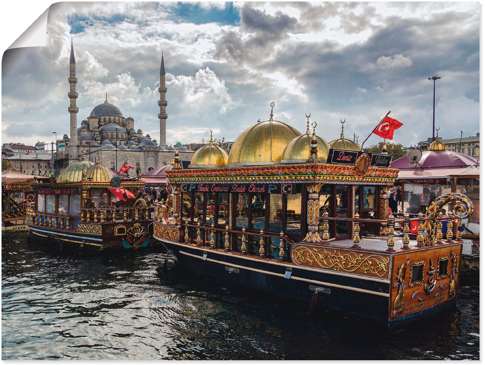Artland Wandbild »Blick auf Istanbul«, Gebäude, (1 St.), in vielen Größen & Produktarten -Leinwandbild, Poster, Wandaufkleber / Wandtattoo auch für Badezimmer geeignet