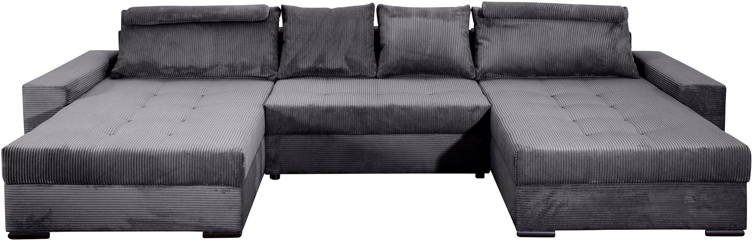 COLLECTION AB Wohnlandschaft »XXXL-Josy Relax U-Form Breite 352 cm, mit 2 gleich großen Recamieren«, inkl. Bettfunktion, Bettkasten, mit 4 Rückenkissen in zwei Größen