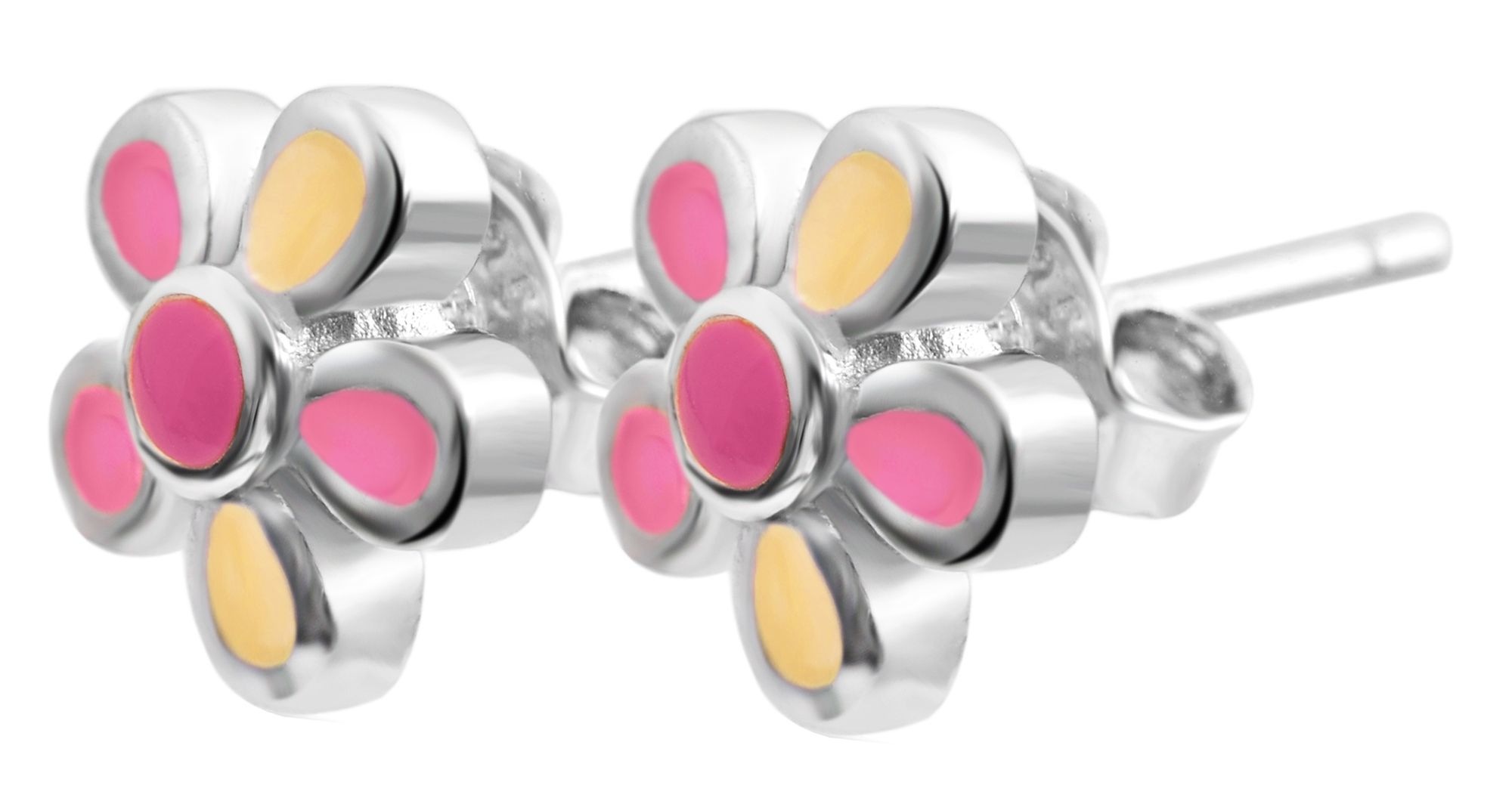 Adelia´s Paar Ohrstecker »Mädchen Ohrringe ¿ Ohrstecker aus 925 Silber mit Emaille«