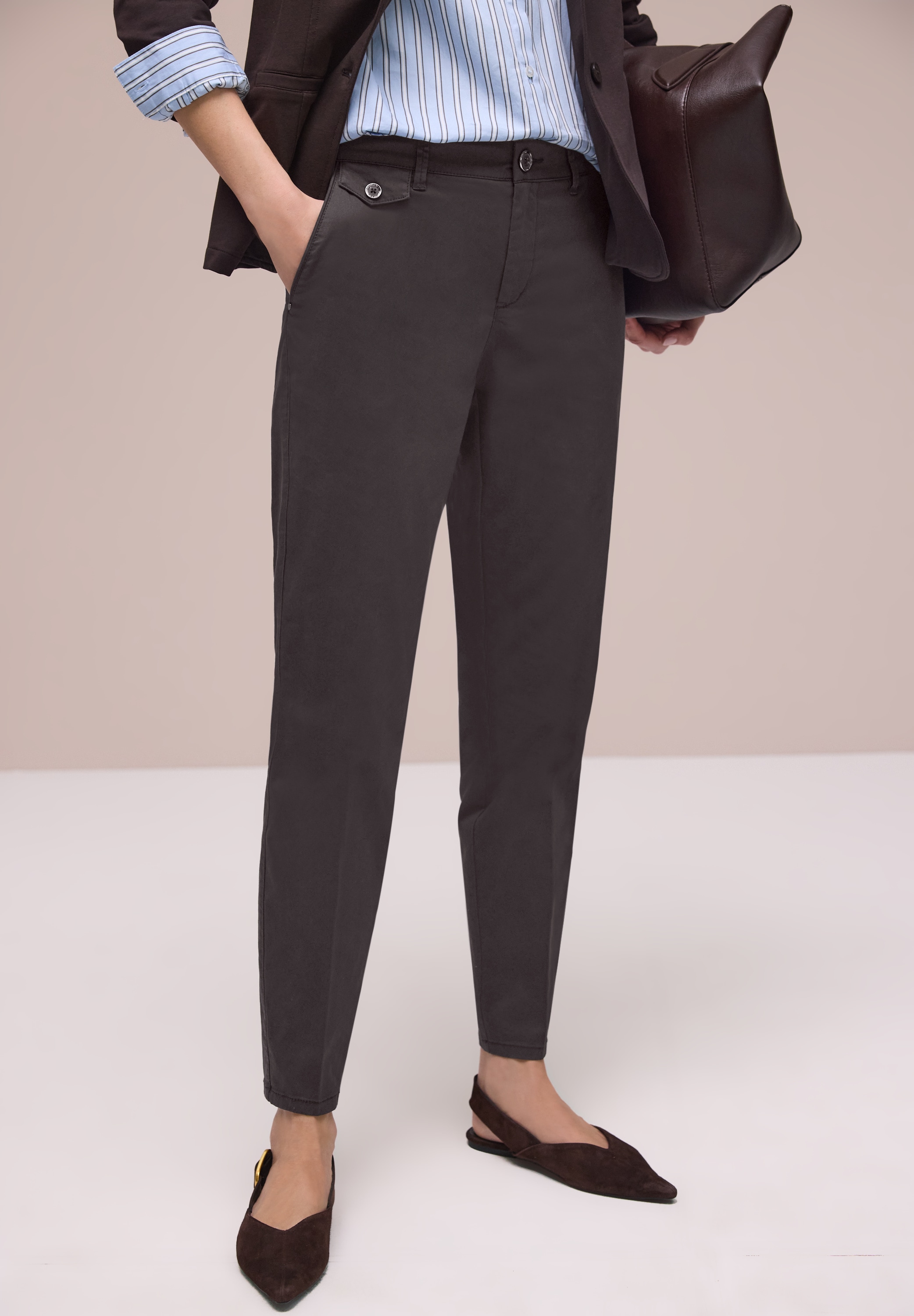 STREET ONE Chinohose  aus Twillstoff