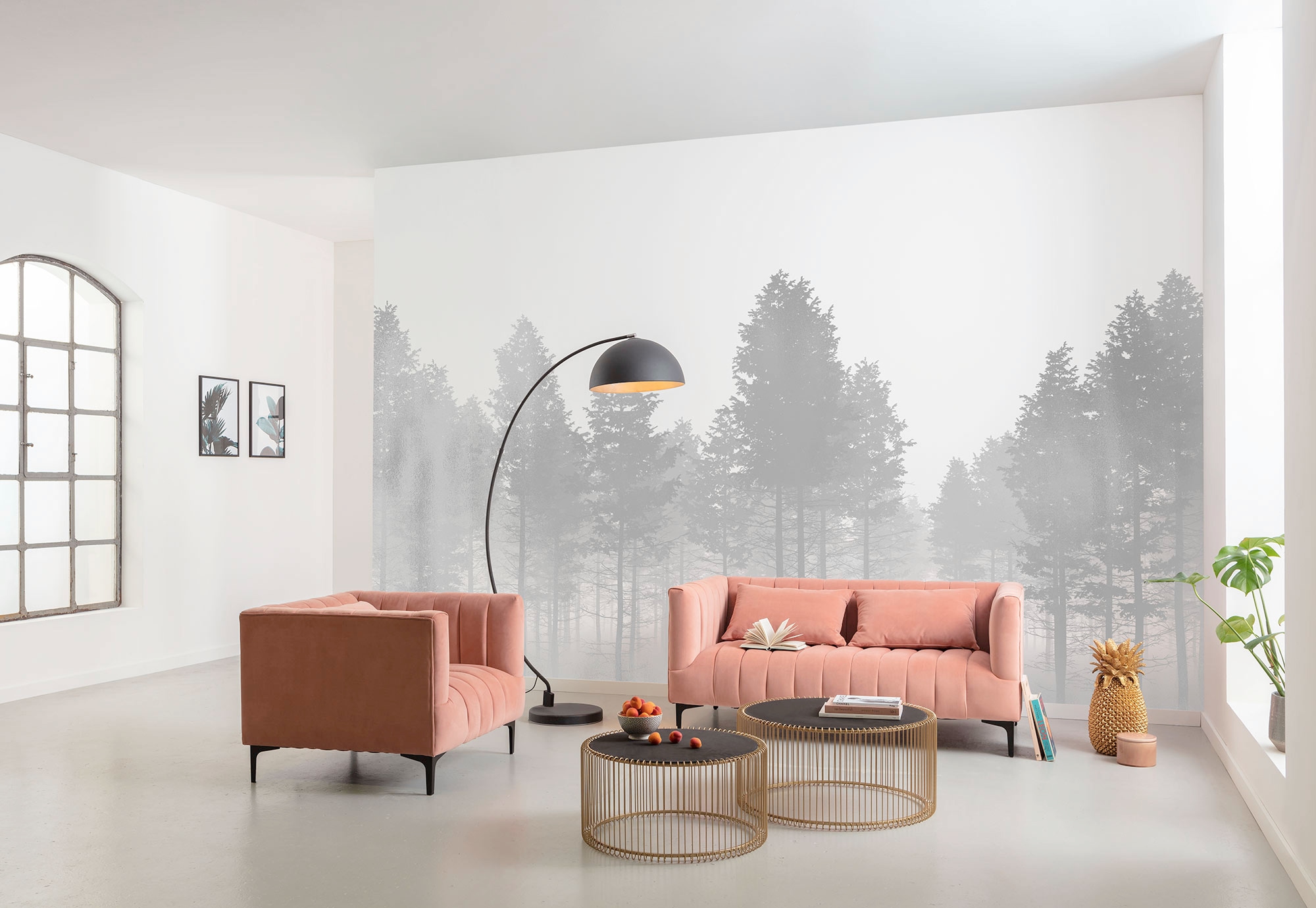 Komar Vliestapete »Digitaldruck Vlies - Silver Haze - Größe 400 x 280 cm«, bedruckt, Wohnzimmer, Schlafzimmer