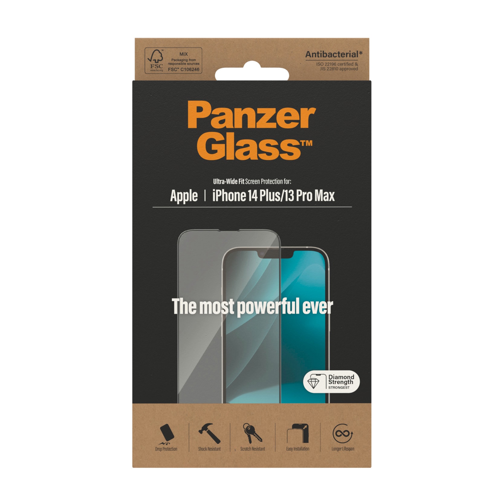 PanzerGlass Displayschutzglas »Screen Protector für iPhone 14 Plus/13 Pro Max Ultrawide«, für Apple iPhone 14 Plus-Apple iPhone 13 Pro Max