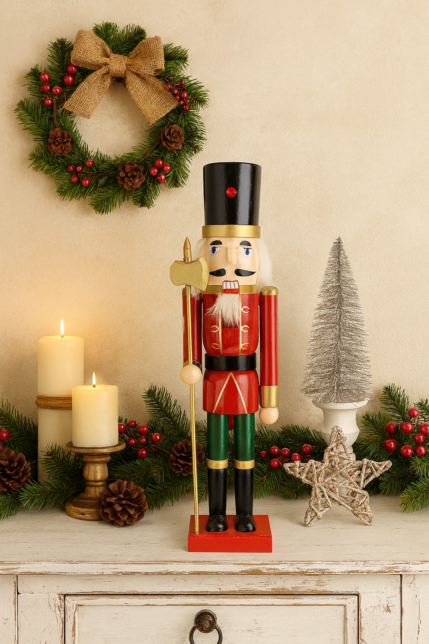 I.GE.A. Dekofigur »Nussknacker« Dekofigur Statue Deko Männchen Weihnachtsdeko