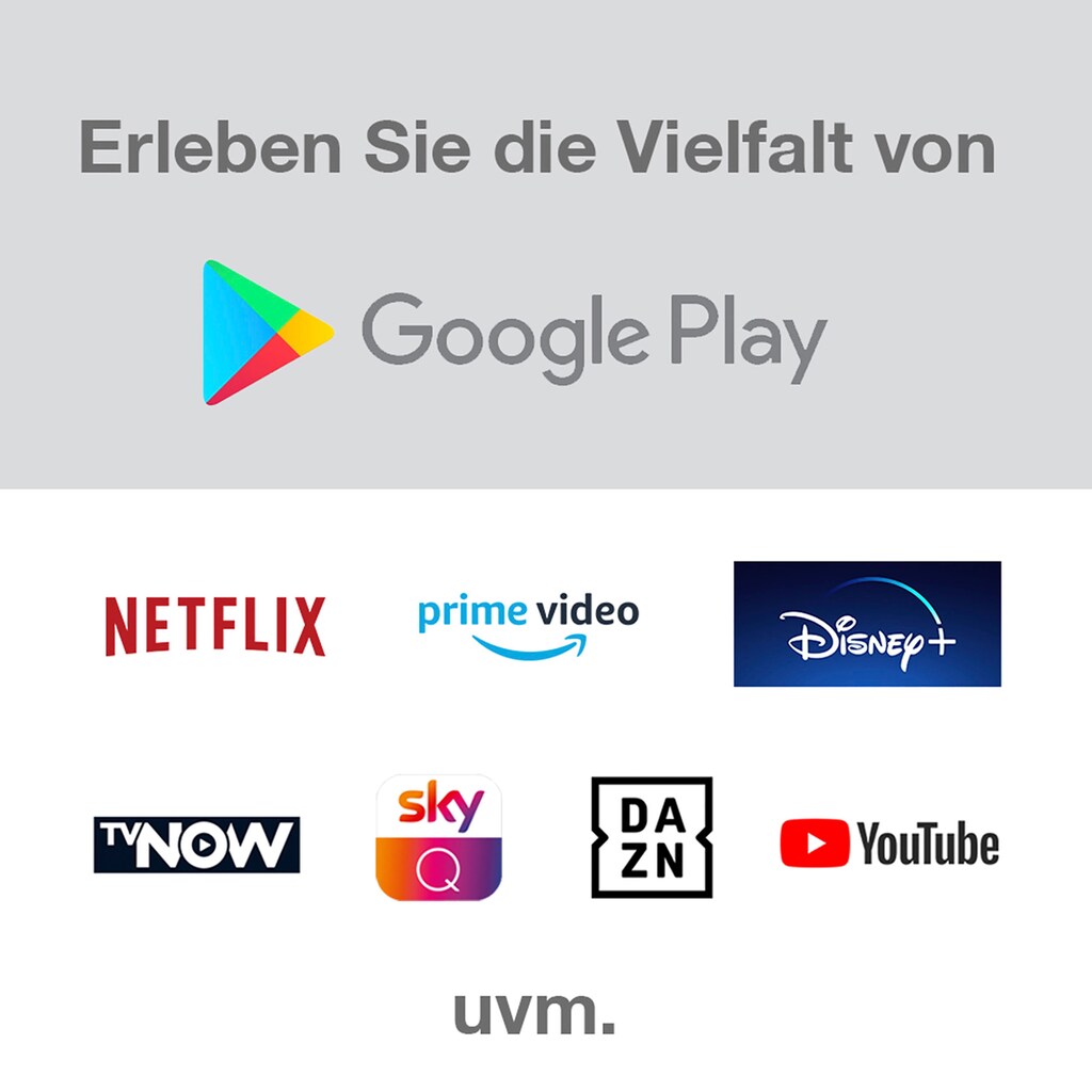 JVC LED-Fernseher »LT-50VAQ6155«, 126 cm/50 Zoll, 4K Ultra HD, Android TV, HDR Dolby Vision, Triple-Tuner, Google Play Store, Bluetooth