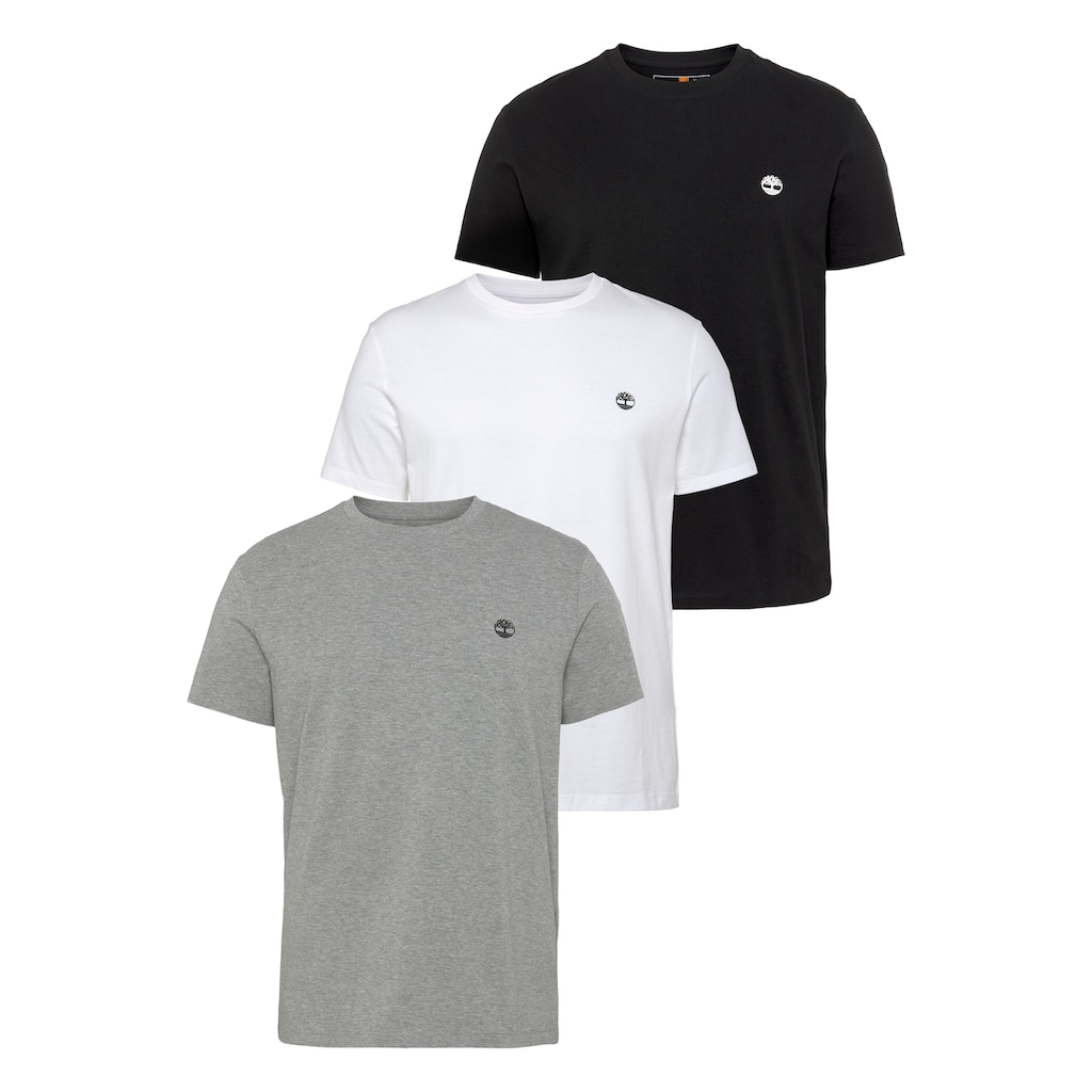 Timberland T-Shirt »3xPack Basic Jersey Crew Tee Slim Multi Color«, (Set, 3 tlg.)