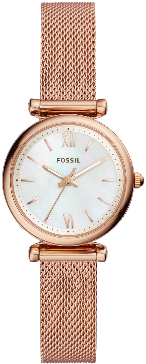 Fossil Quarzuhr »CARLIE, ES4433«, Armbanduhr, Damenuhr, Perlmutt-Zifferblatt