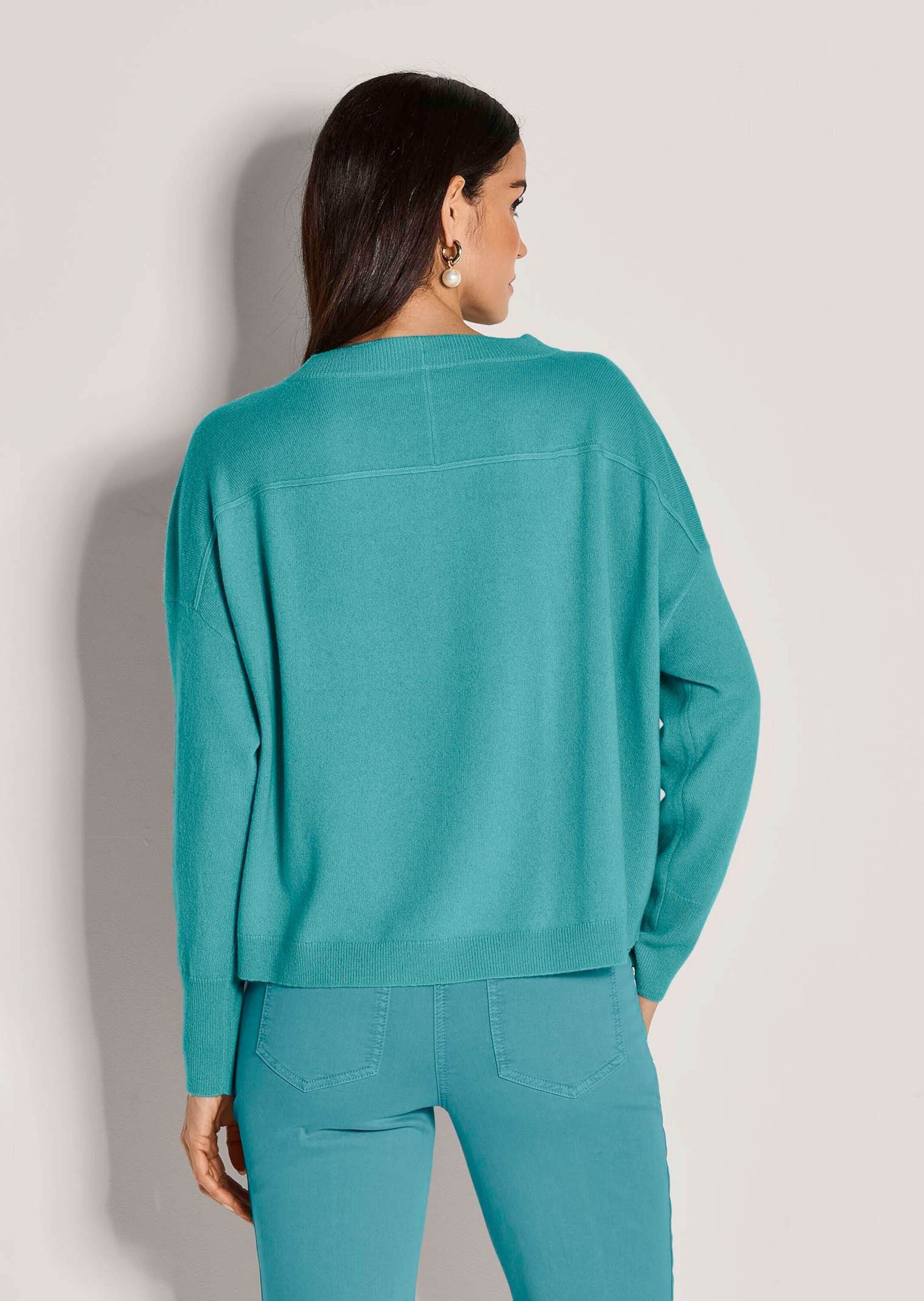 MADELEINE Longpullover »Strickpullover Kaschmir Pullover mit Rundhalsausschnitt« Oversized Look