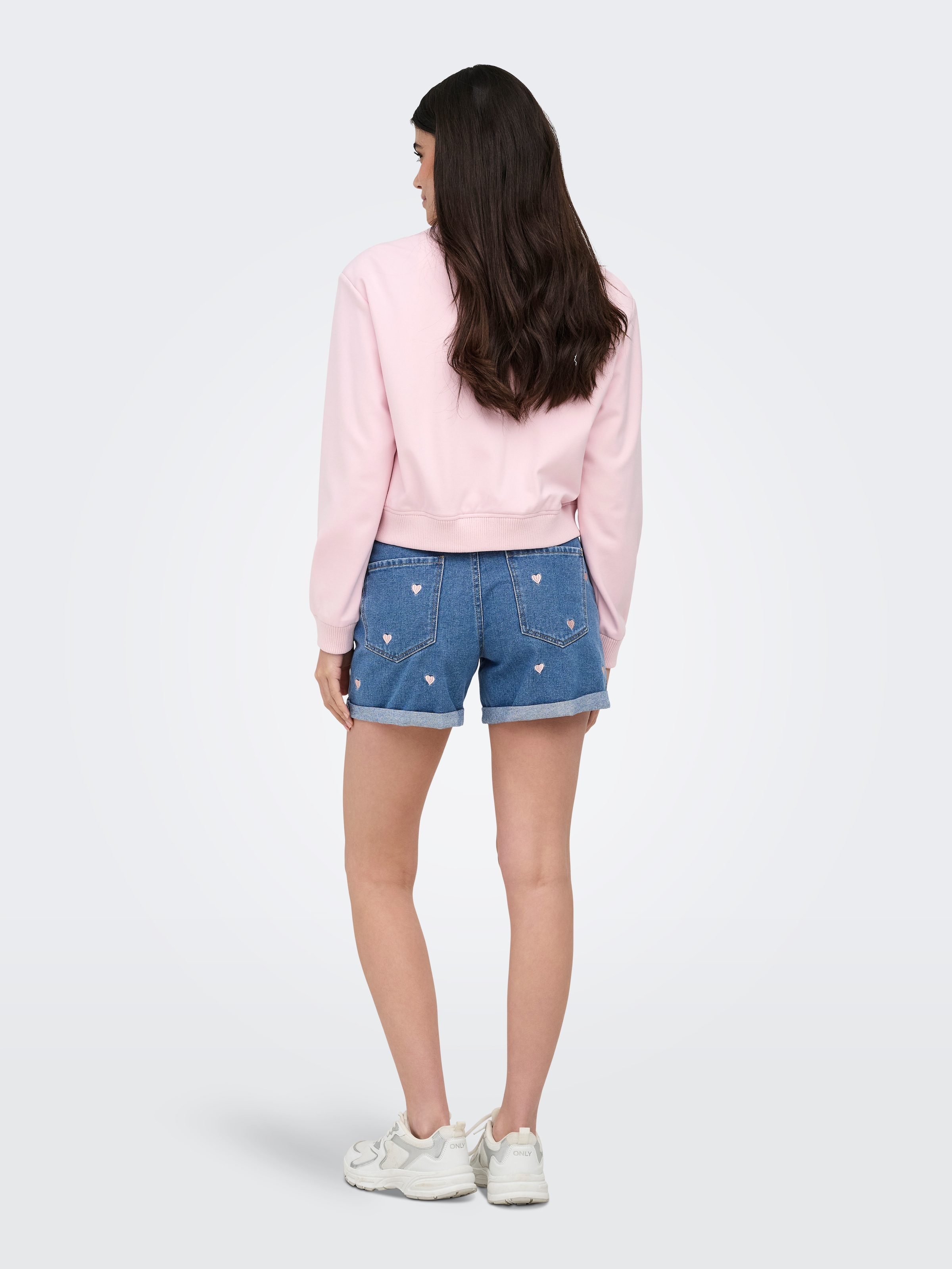 ONLY Jeansshorts »ONLVEGA HW EMBROIDERY DNM SHORTS GUANOOS« Baumwolle, High Waist
