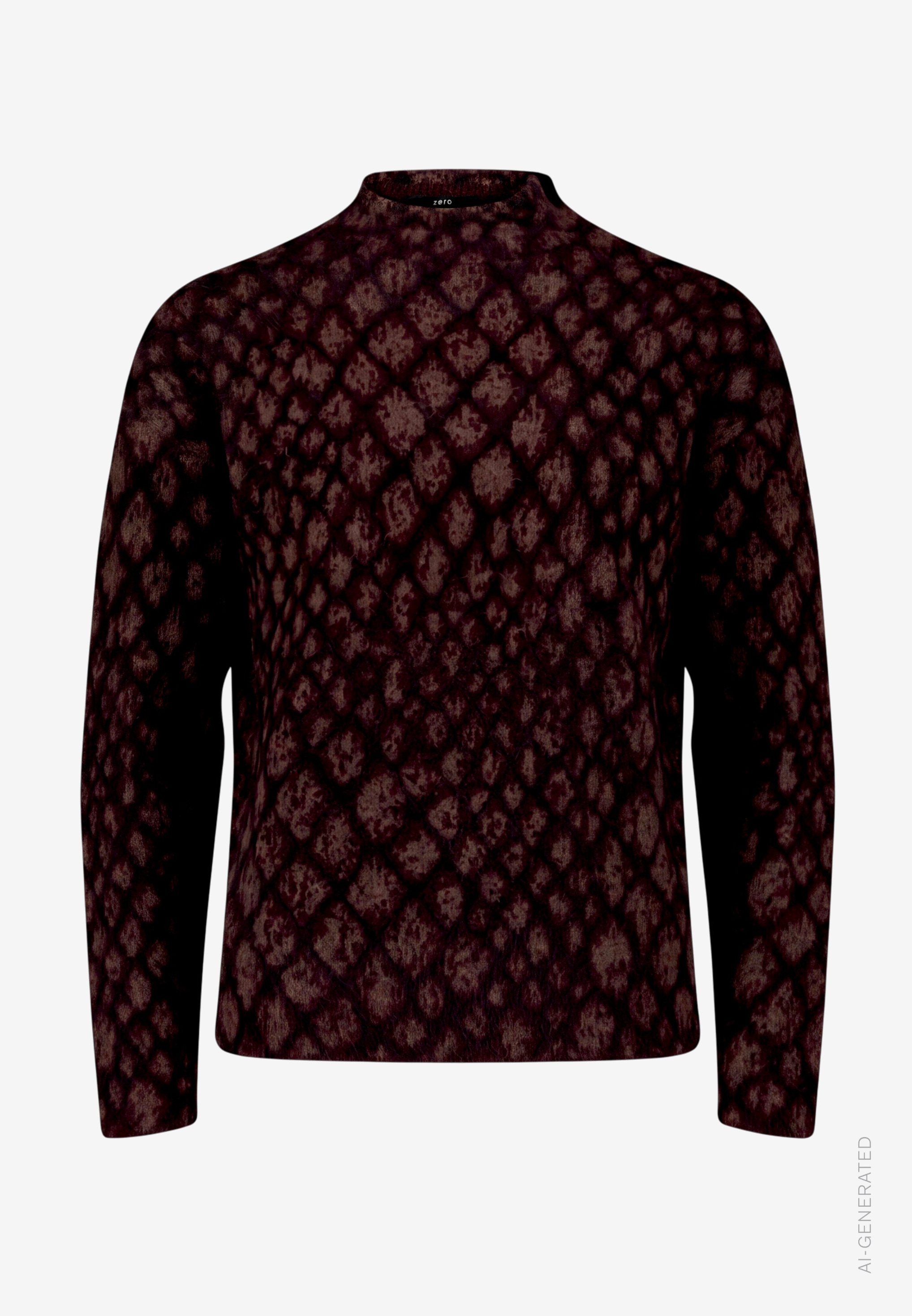 Zero Strickpullover Strickpullover mit Animalprint