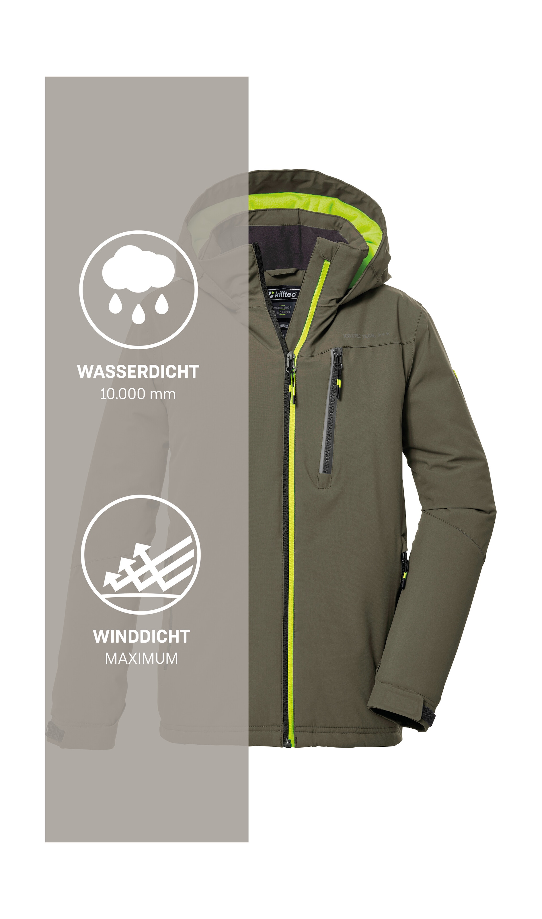 Killtec Outdoorjacke »KOW 159 BYS JCKT« Wasser- und winddichte Kids Winterjacke mit Fleece-Futter