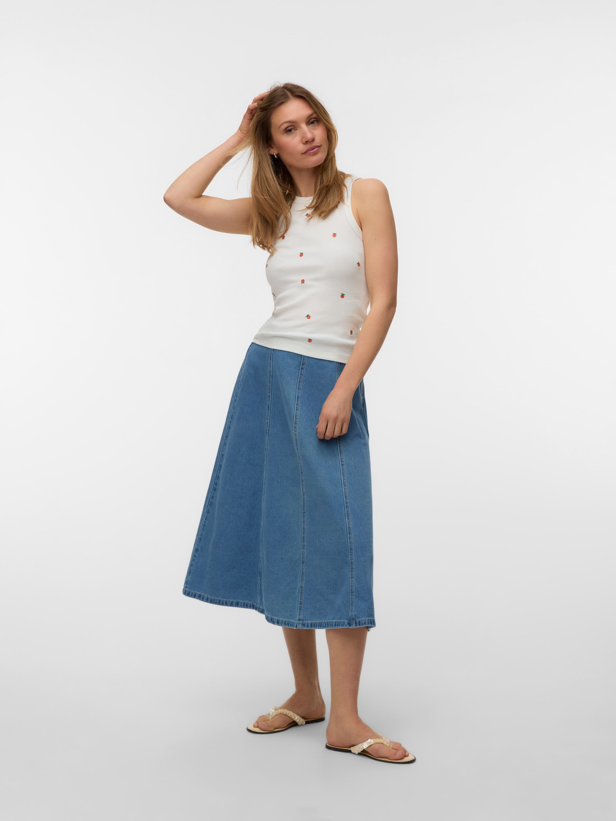 Vero Moda Tanktop »VMNAJA TANK TOP BOX JRS« Baumwollmischung