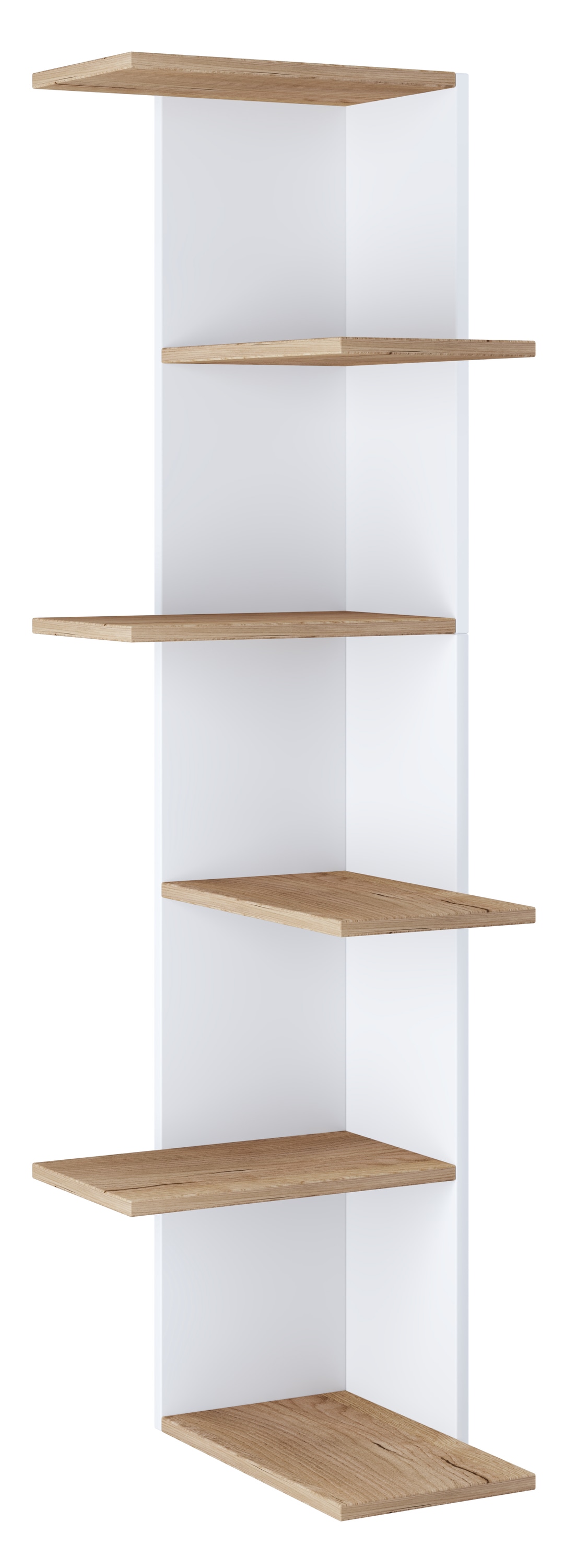 VCM Wandregal »VCM Holzregal hängend | platzsparendes Regal | Maße: H. 140 x B. 37 x T. 37 cm | Elegantes Regal hängend | Aufbewahrungsregal | Bücherregal | Wandregal - Balos XL«