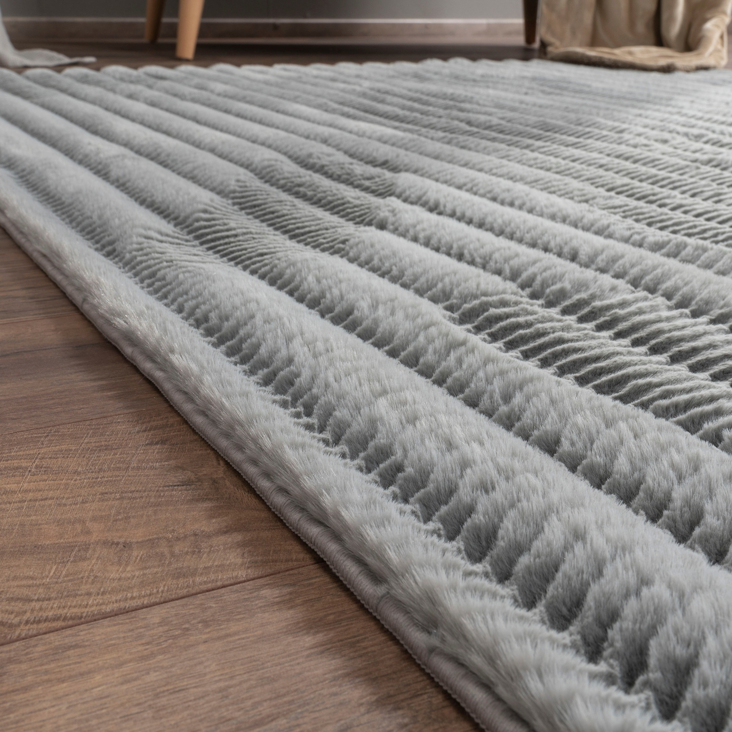 Paco Home Hochflor-Teppich »Arnheim 743« rechteckig 27 mm Höhe Uni Farben, Wellen Muster, besonders weich, Hoch-Tief Effekt