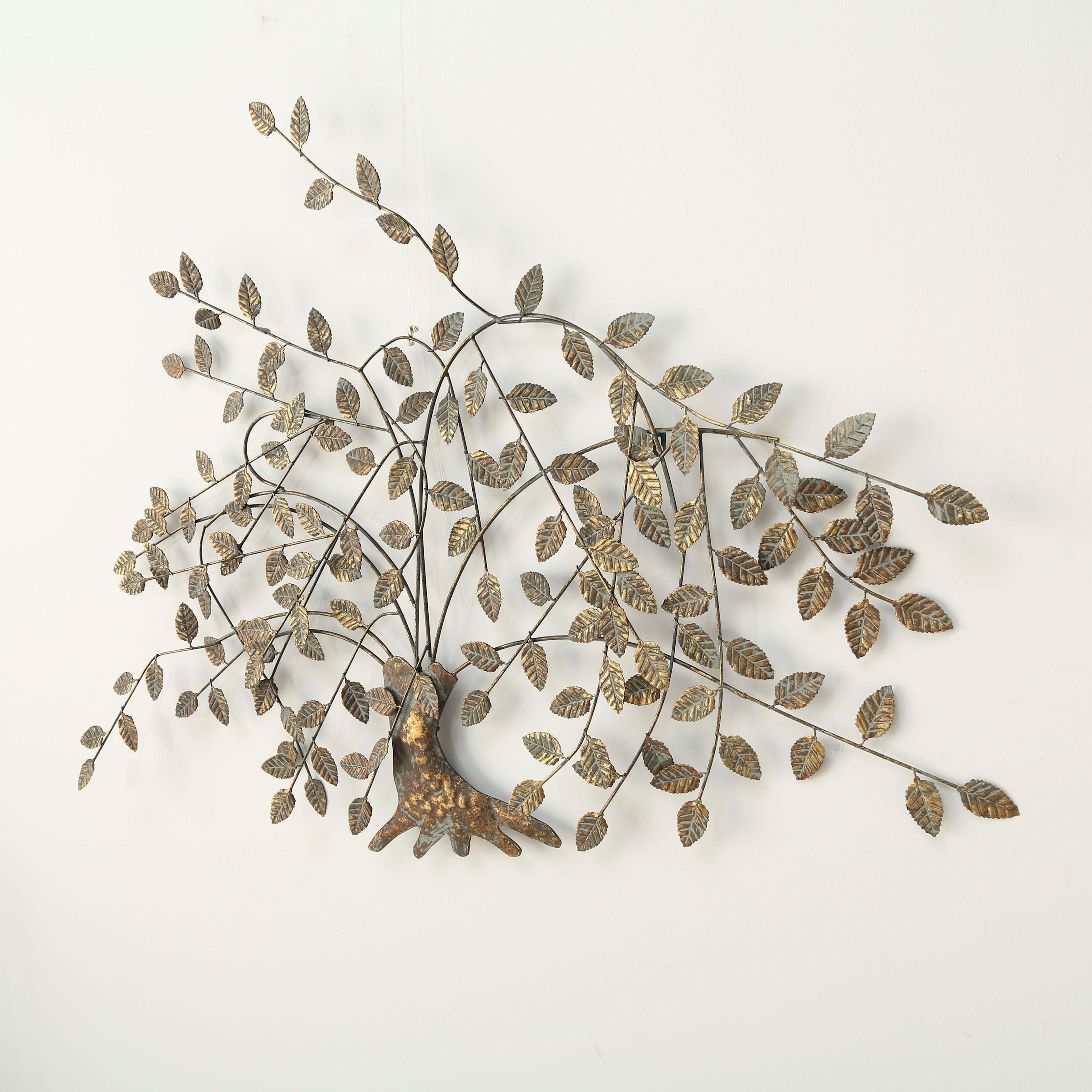 Home affaire Wanddekoobjekt »Juline, gold«, Wanddeko, Wanddekoration, aus Metall, Motiv Baum, Wohnzimmer