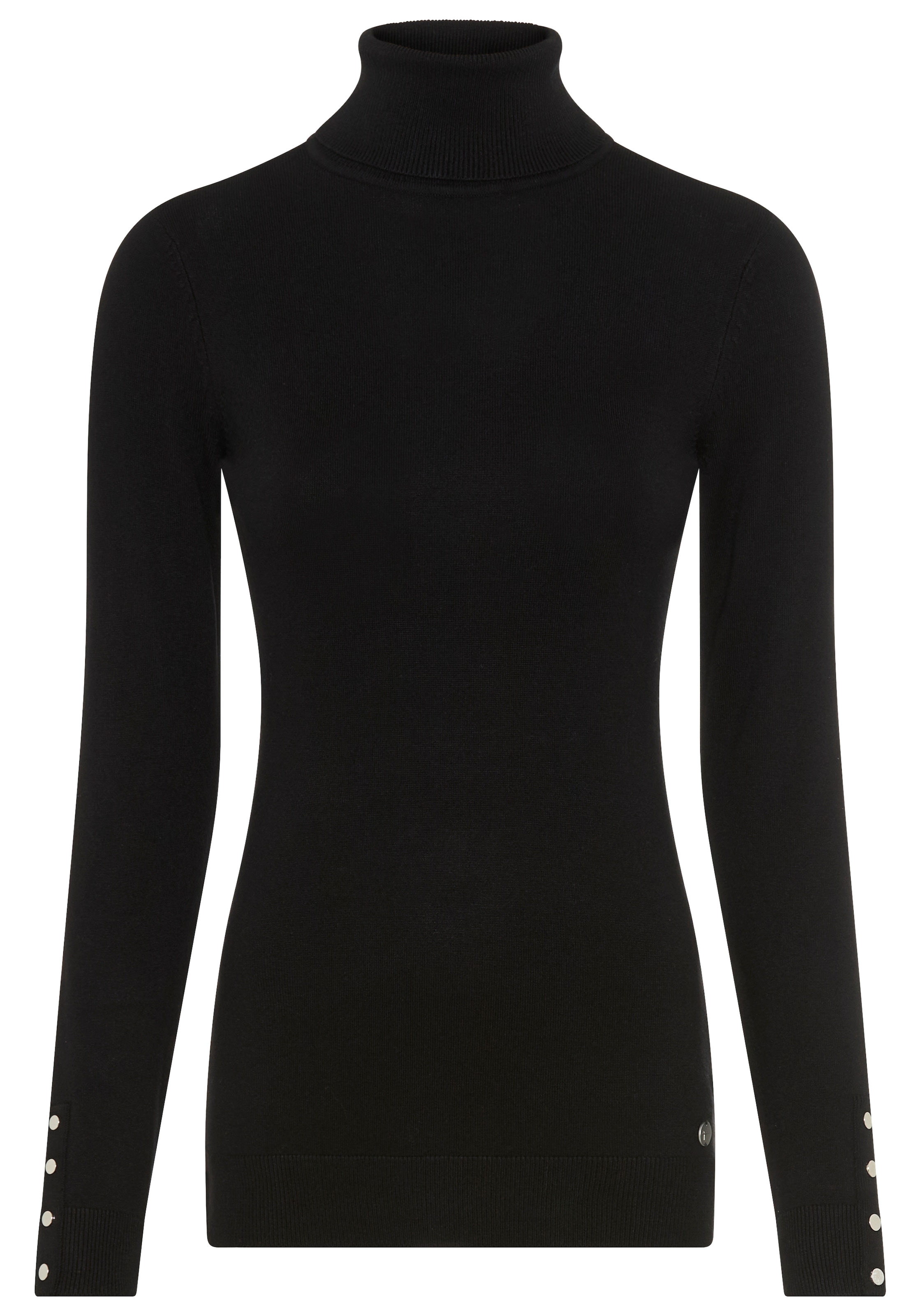 Tamaris Rollkragenpullover in enger Form mit Knopfdetails