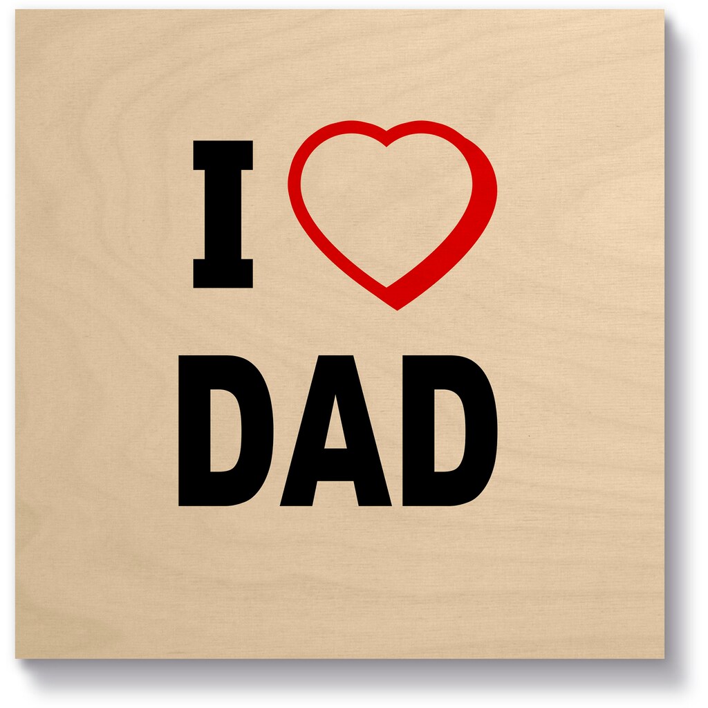 Artland Holzbild »Ich liebe Papa«, (1 St.)