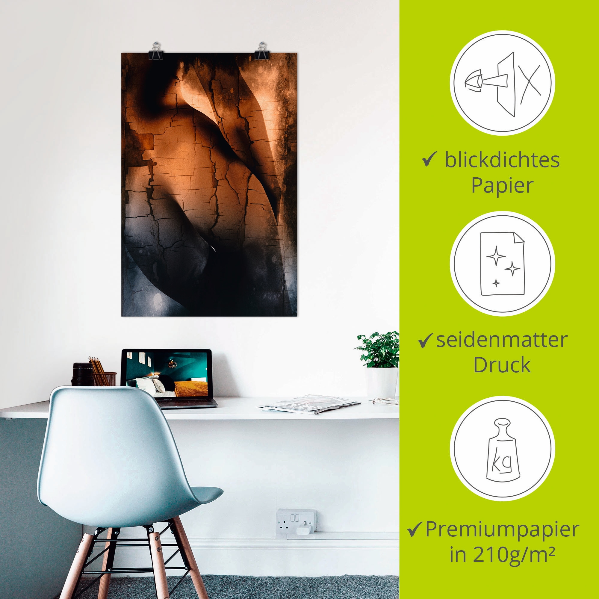 Artland Poster »Erotische Kurven«, Frau, (1 St.), als Alubild, Leinwandbild, Wandaufkleber oder Poster in versch. Größen