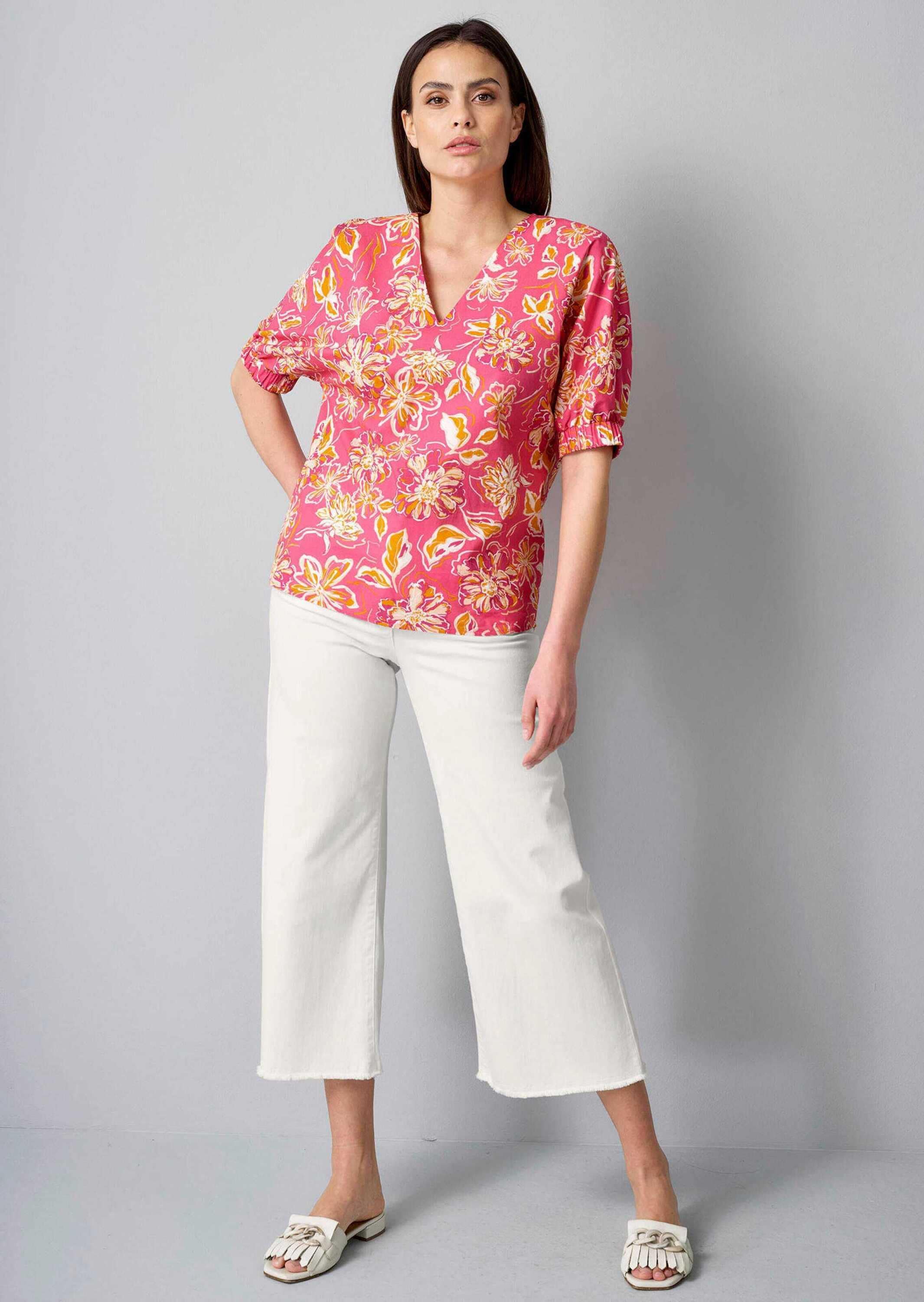 Alba Moda Schlupfbluse »Bluse Bluse mit Gummizug am Ärmel«