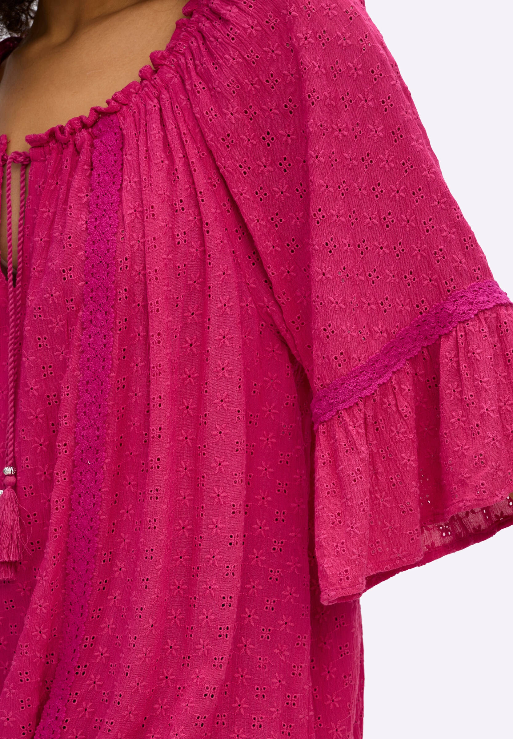 sheego by Joe Browns Rüschenbluse »Tunika Tunika aus Lochstickerei«