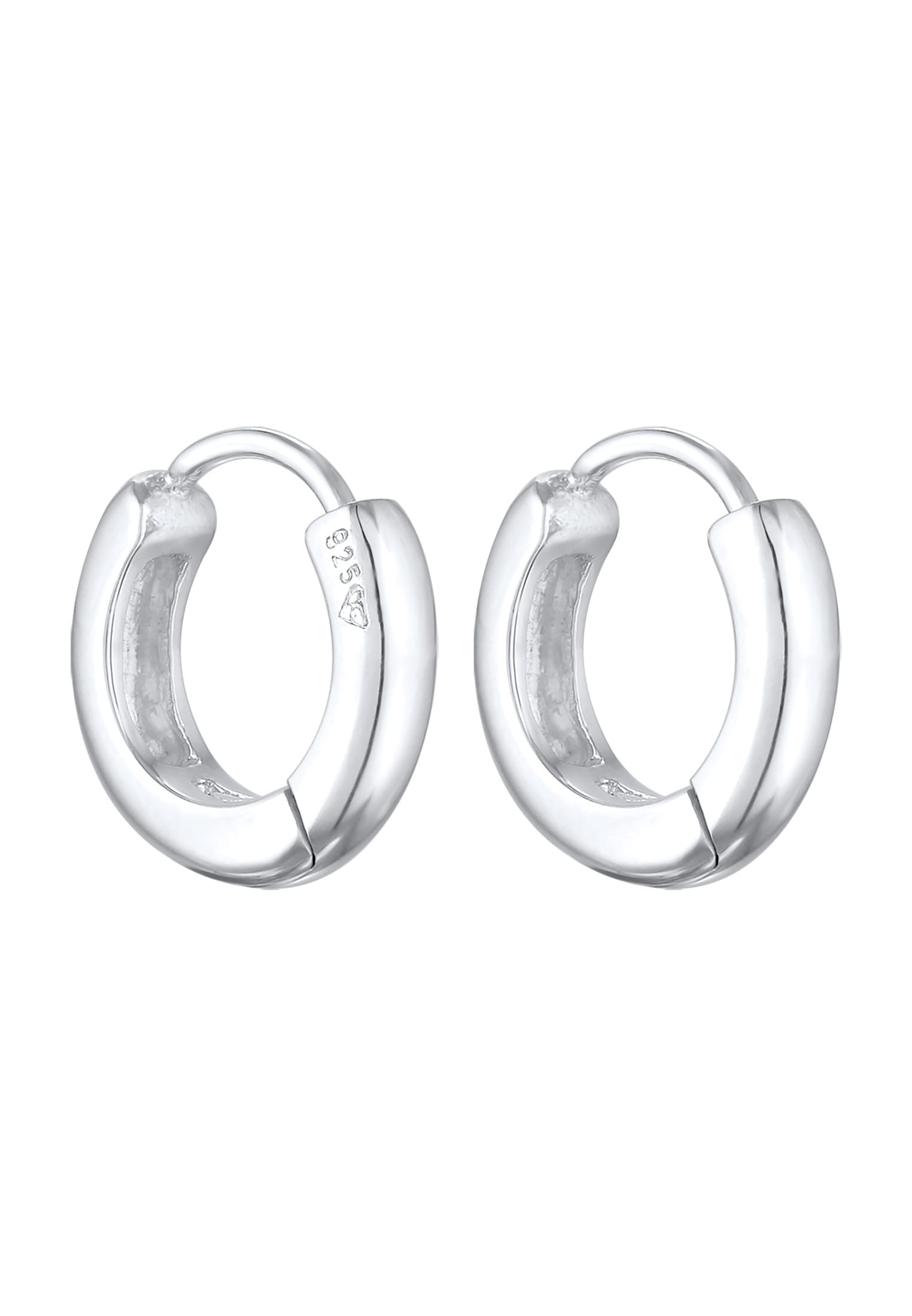 Elli Paar Creolen »Ohrringe Creolen Scharnier Basic Rund 925 Silber«