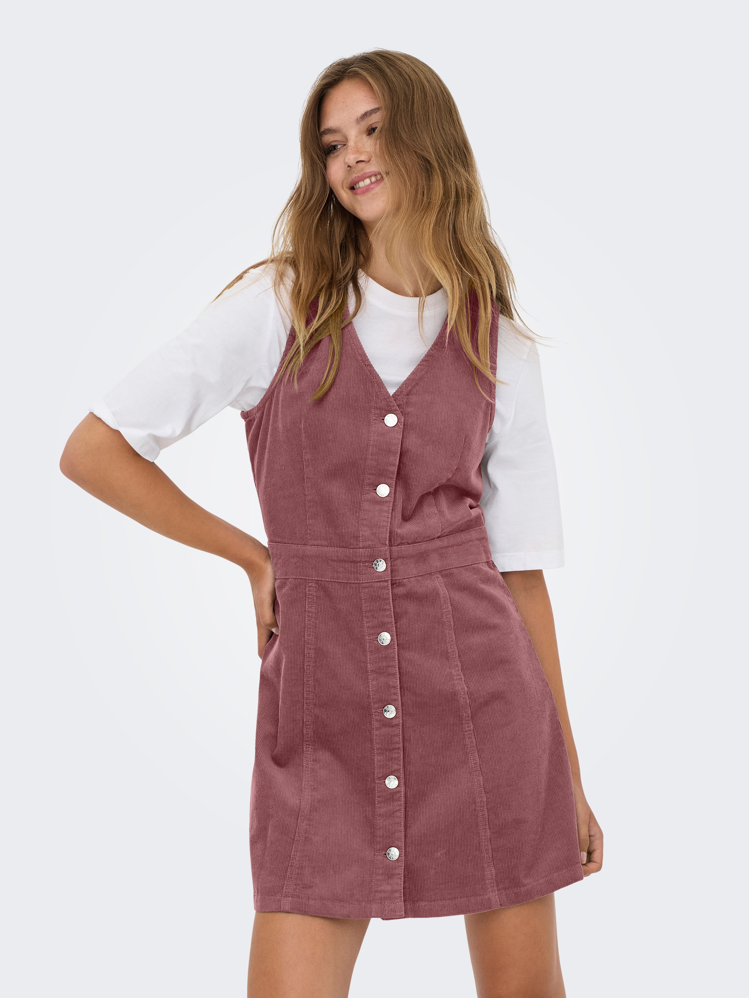 ONLY Cordkleid »ONLMOXIE S/L BUT CORD DRESS CC PNT« Baumwolle, regular fit