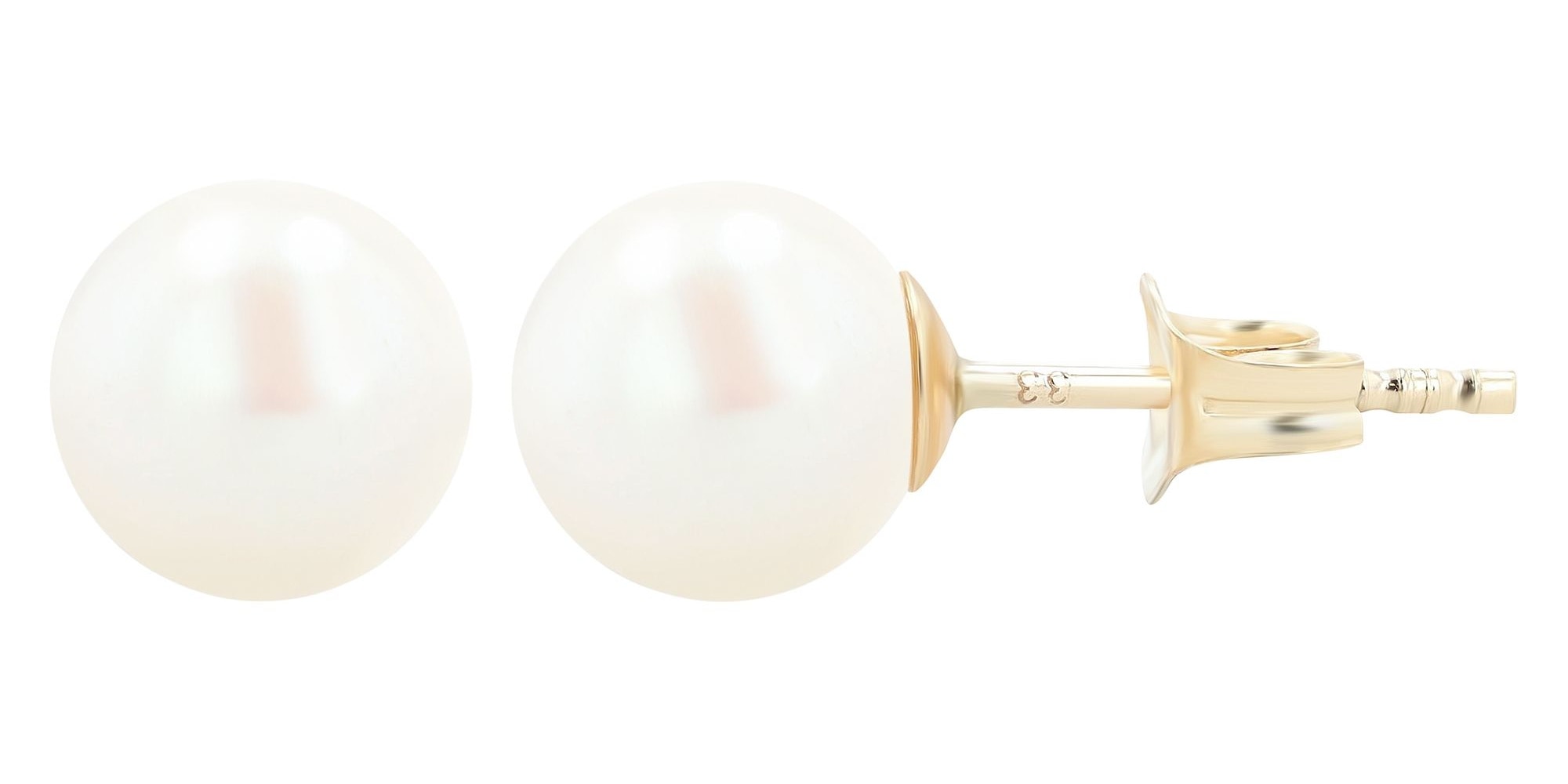 Adelia´s Paar Ohrstecker »Ohrringe - Ohrstecker aus 333 Gold mit Perle«