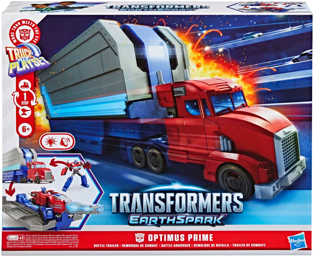 Hasbro Actionfigur »Transformers EarthSpark Optimus Prime Battle-Anhänger« mit Licht- und Sound