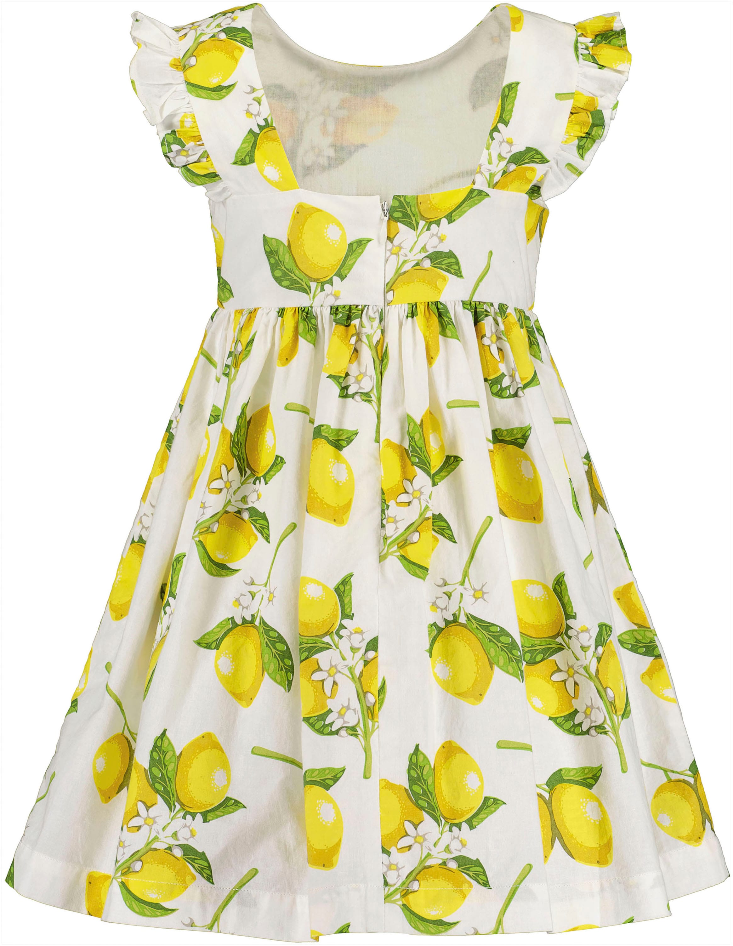 Blue Seven Sommerkleid 1 tlg. tlg. mit süßen Flügelärmeln und sommerlichem Alloverdruck