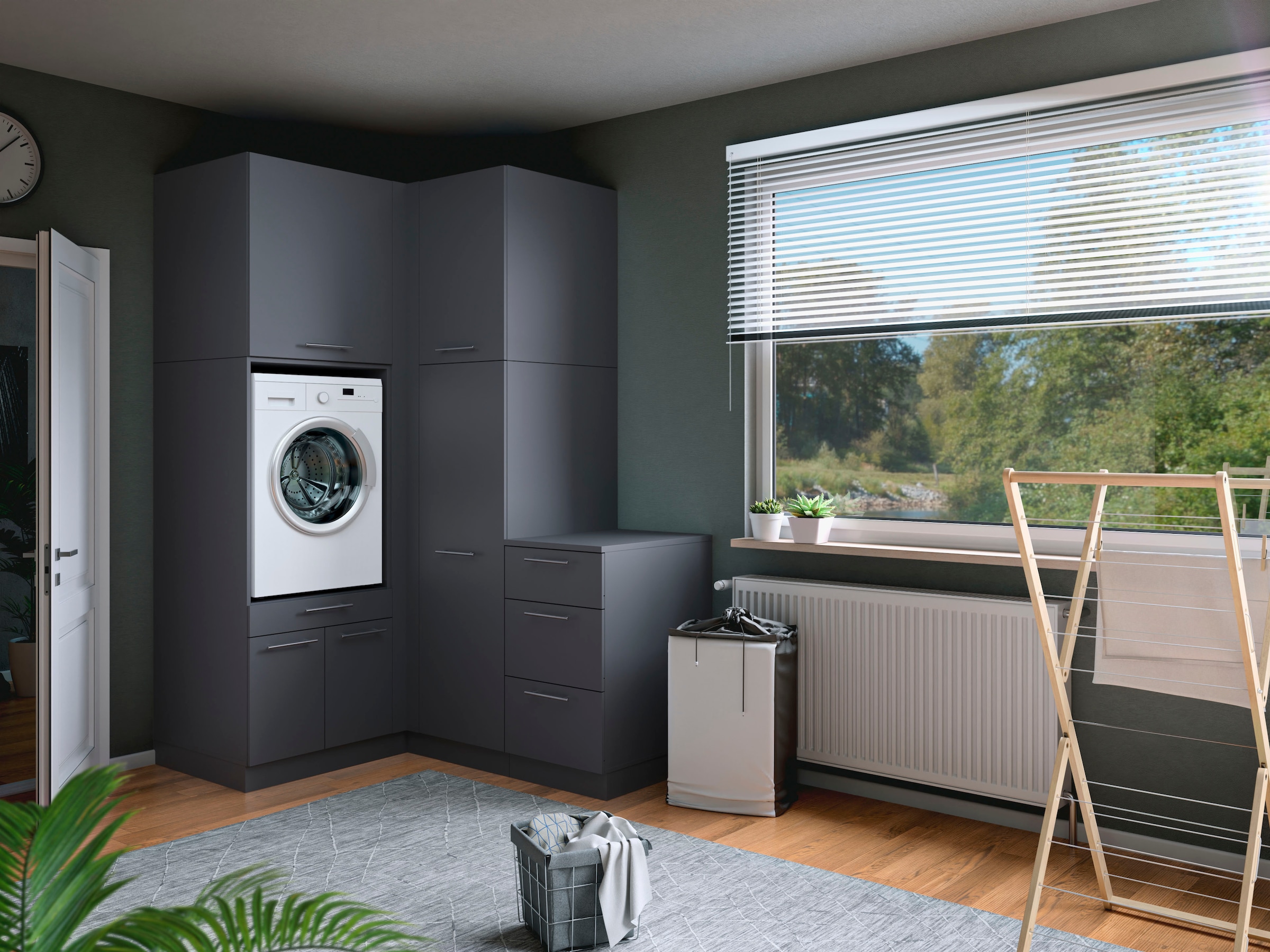 Laundreezy Mehrzweckschrank-Set »Laundreezy, 5-tlg. Mehrzweckschrank-Set B/H/T 150/238/68 cm« 5 Stk. tlg.