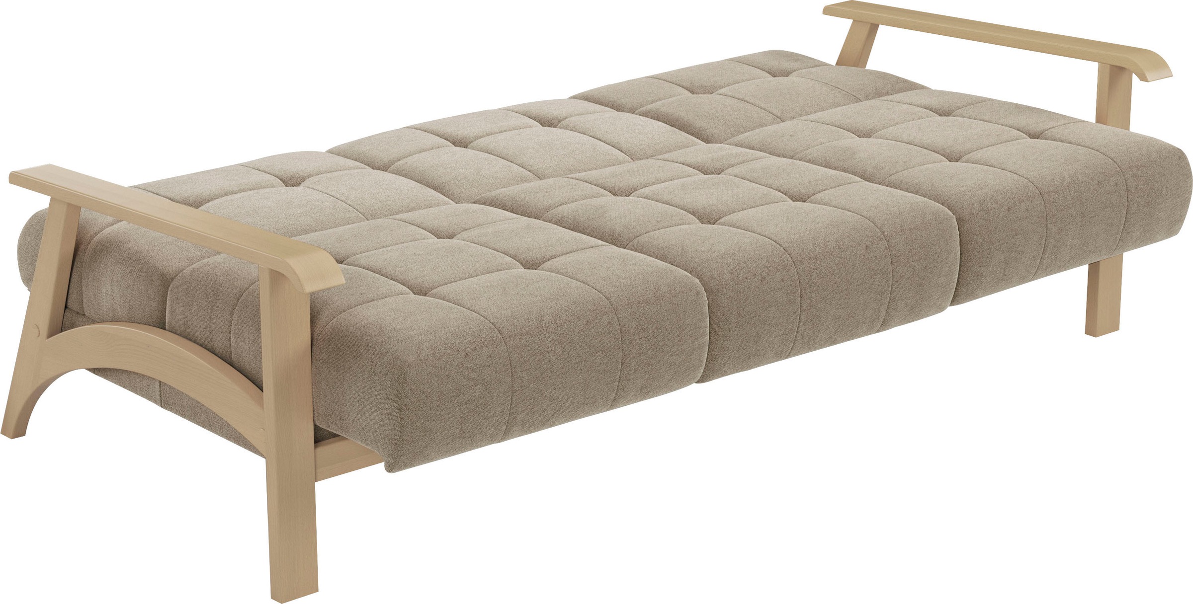 sit&more 3-Sitzer »Billund«, Armlehnen aus Buchenholz in natur, verschiedene Bezüge und Farben