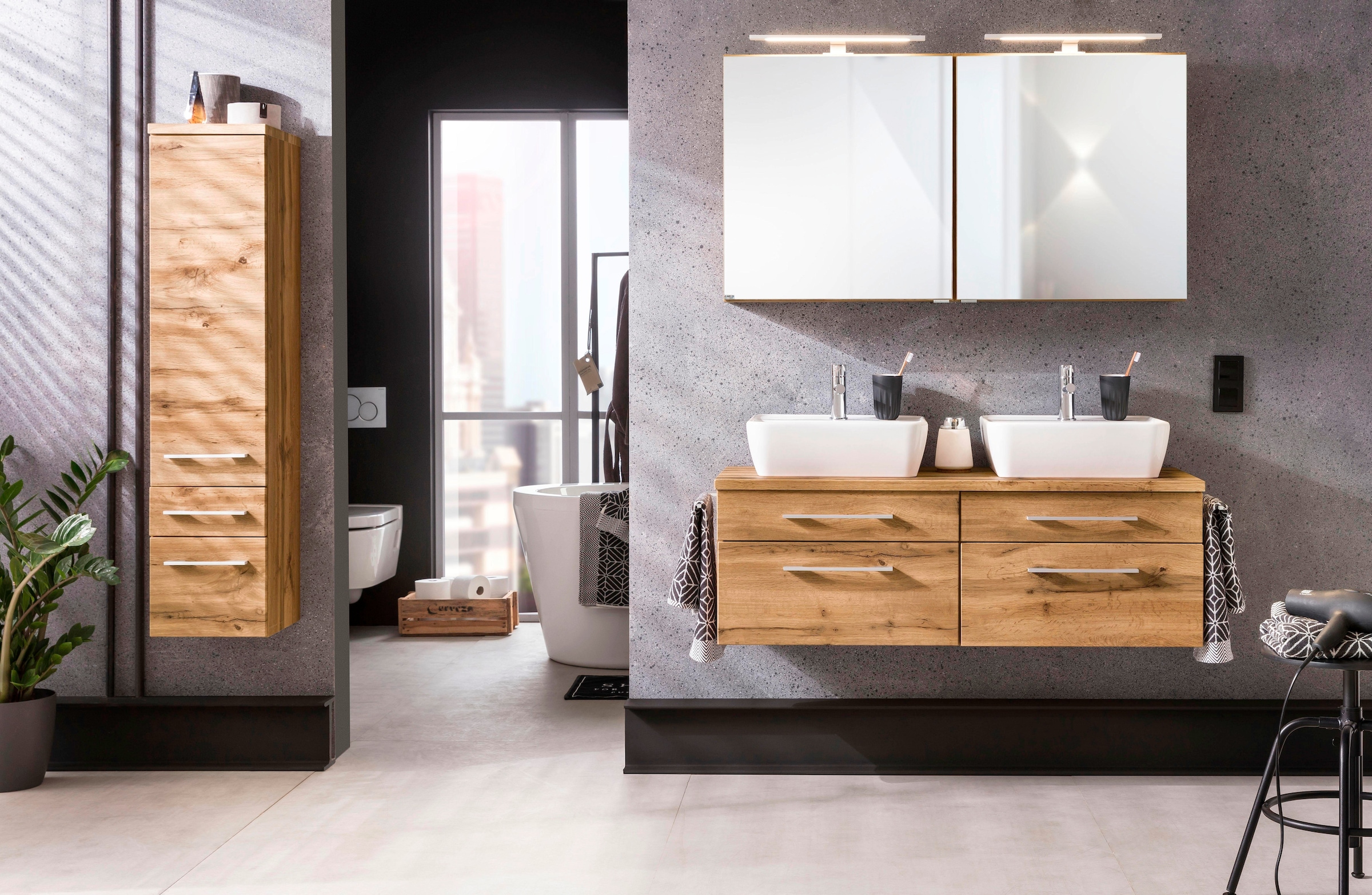 welltime Waschbeckenunterschrank »Davos«, Breite 120 cm