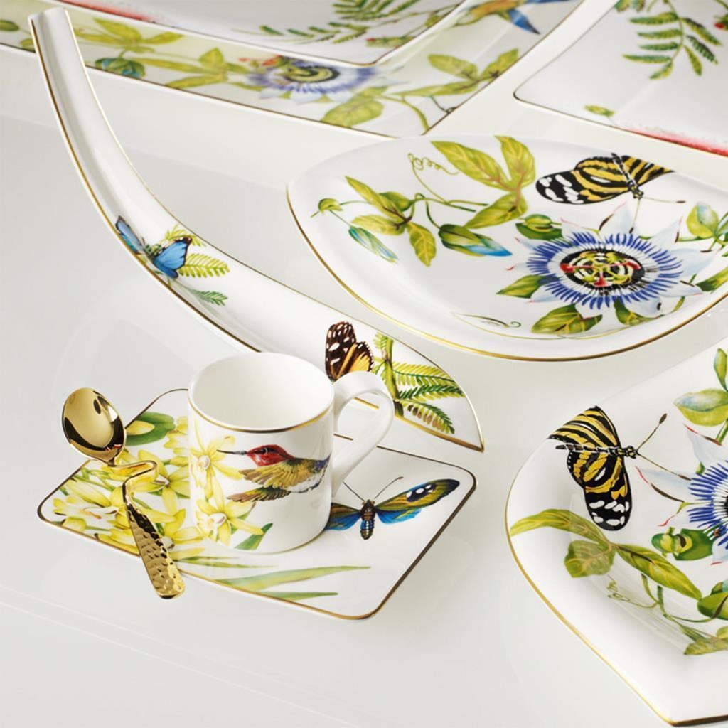 Villeroy & Boch Tasse »Espressotassen mit Untertassen Amazonia 60 ml 4er Set bunt« Handwäsche wird empfohlen