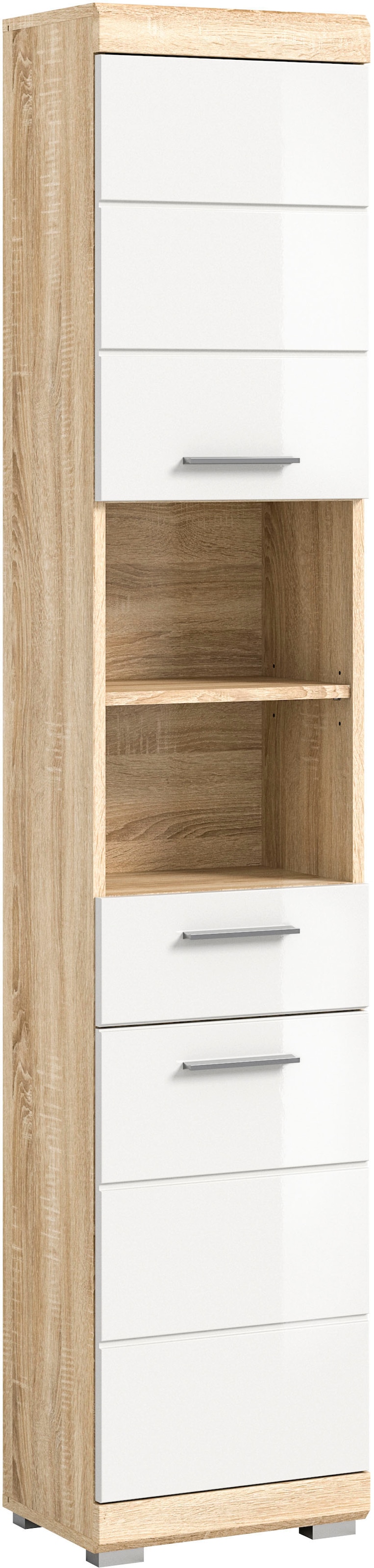 INOSIGN Hochschrank »Siena«, (1 St.), Badmöbel Badschrank, 2 Türen, 2 offene Fächer, Breite 37 cm