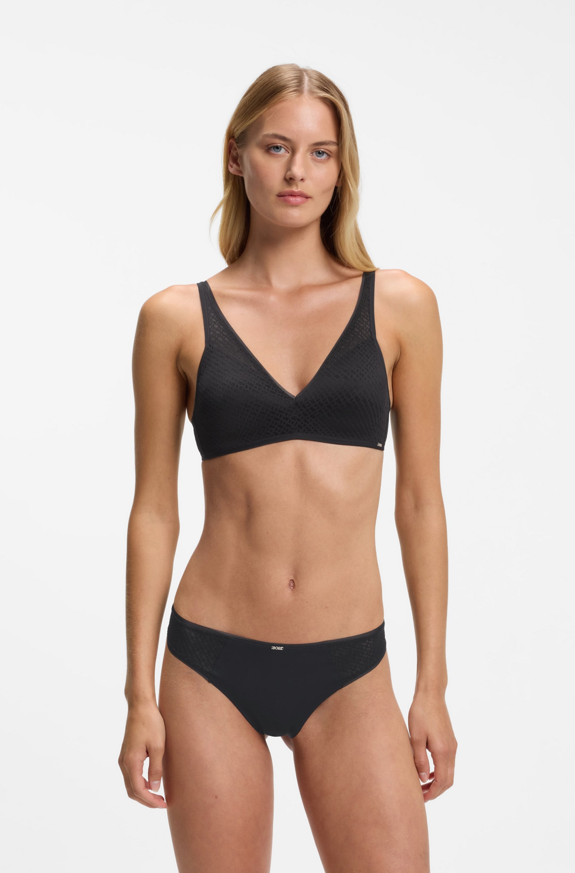 BOSS String »B LACE« mit niedrigen Bund, Spitze