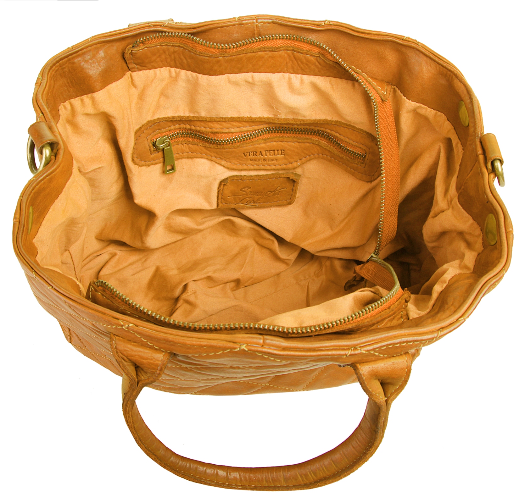 Samantha Look Henkeltasche, echt Leder, Made in Italy