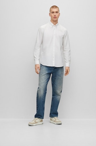 BOSS ORANGE Langarmshirt »Rickert«, (1 tlg.), mit Label-Stickerei auf der Brust