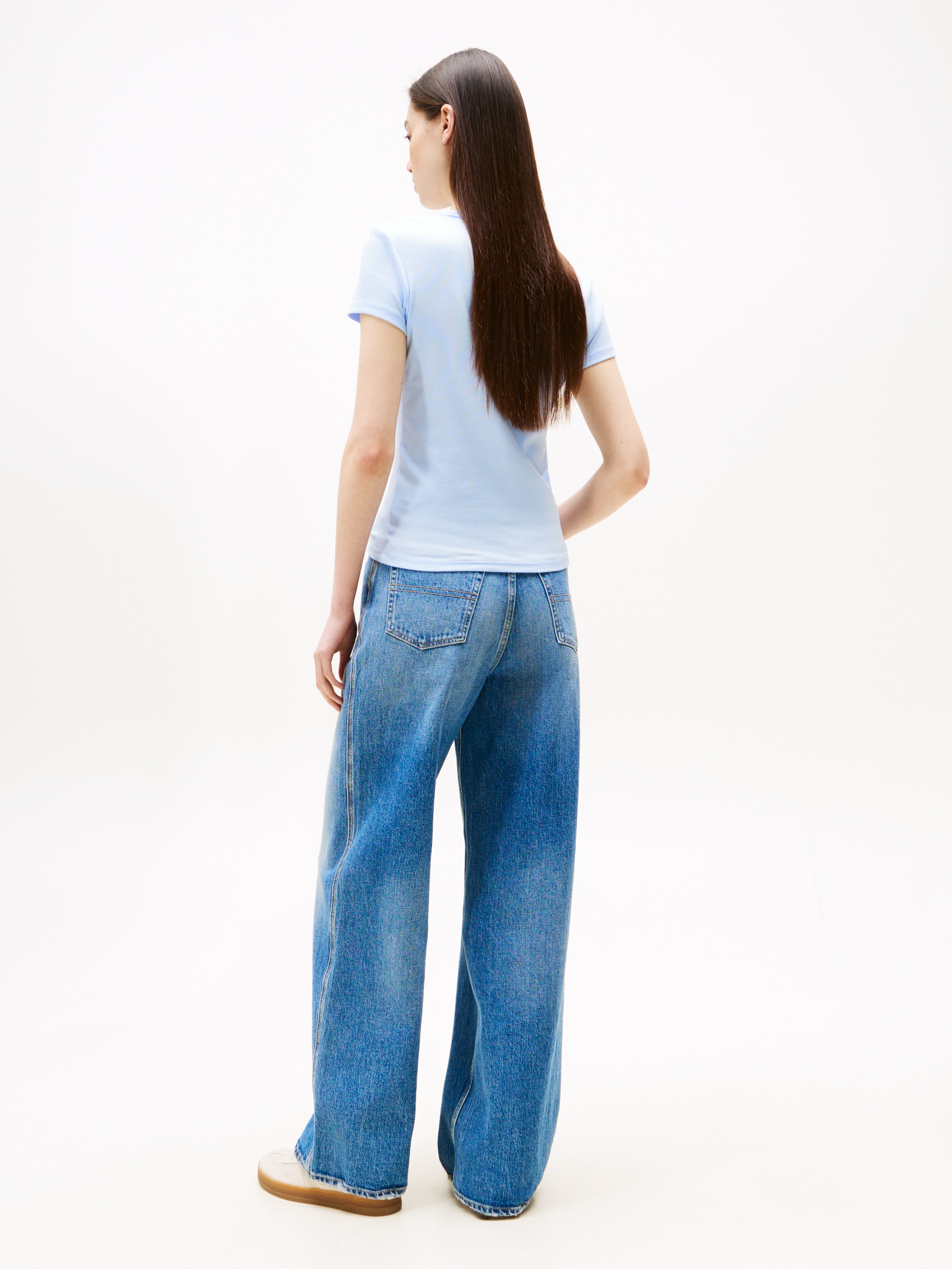 Tommy Jeans Curve T-Shirt »Slim Essential Rib«, Große Größen