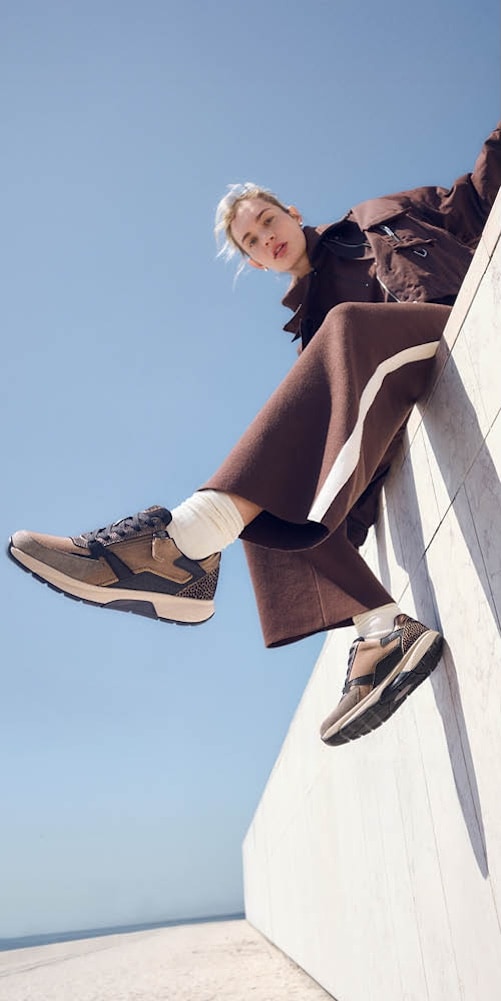 Gabor Rollingsoft Keilsneaker, Schnürer, Halbschuh, Freizeitschuh mit zusätzlichem Reißverschluss