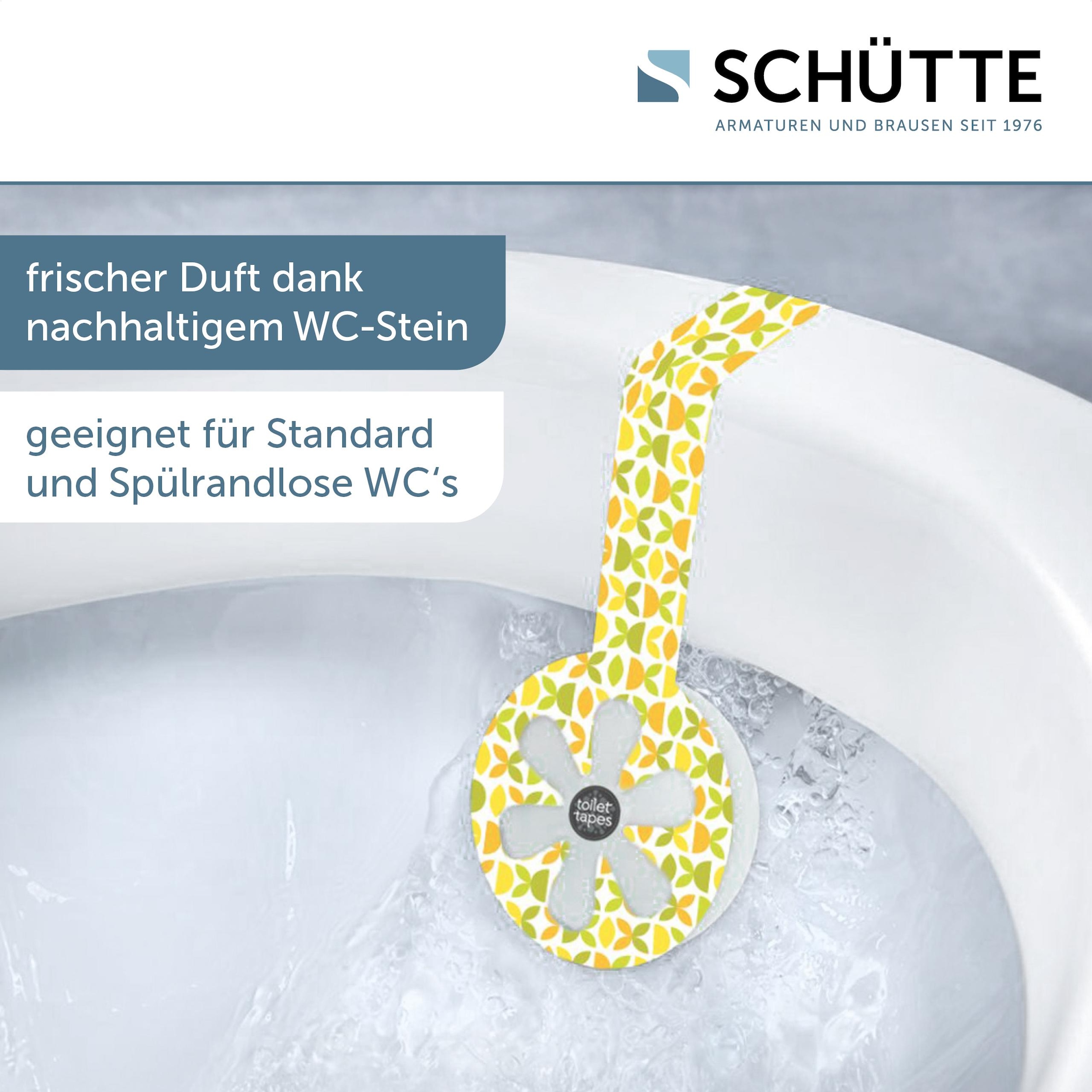 Schütte WC-Sitz »Duroplast, WHITE«, (WC-Sitz, Befestigungsmaterial, Montageanleitung), mit Absenkautomatik und Schnellverschluss, inklusive Duftstein