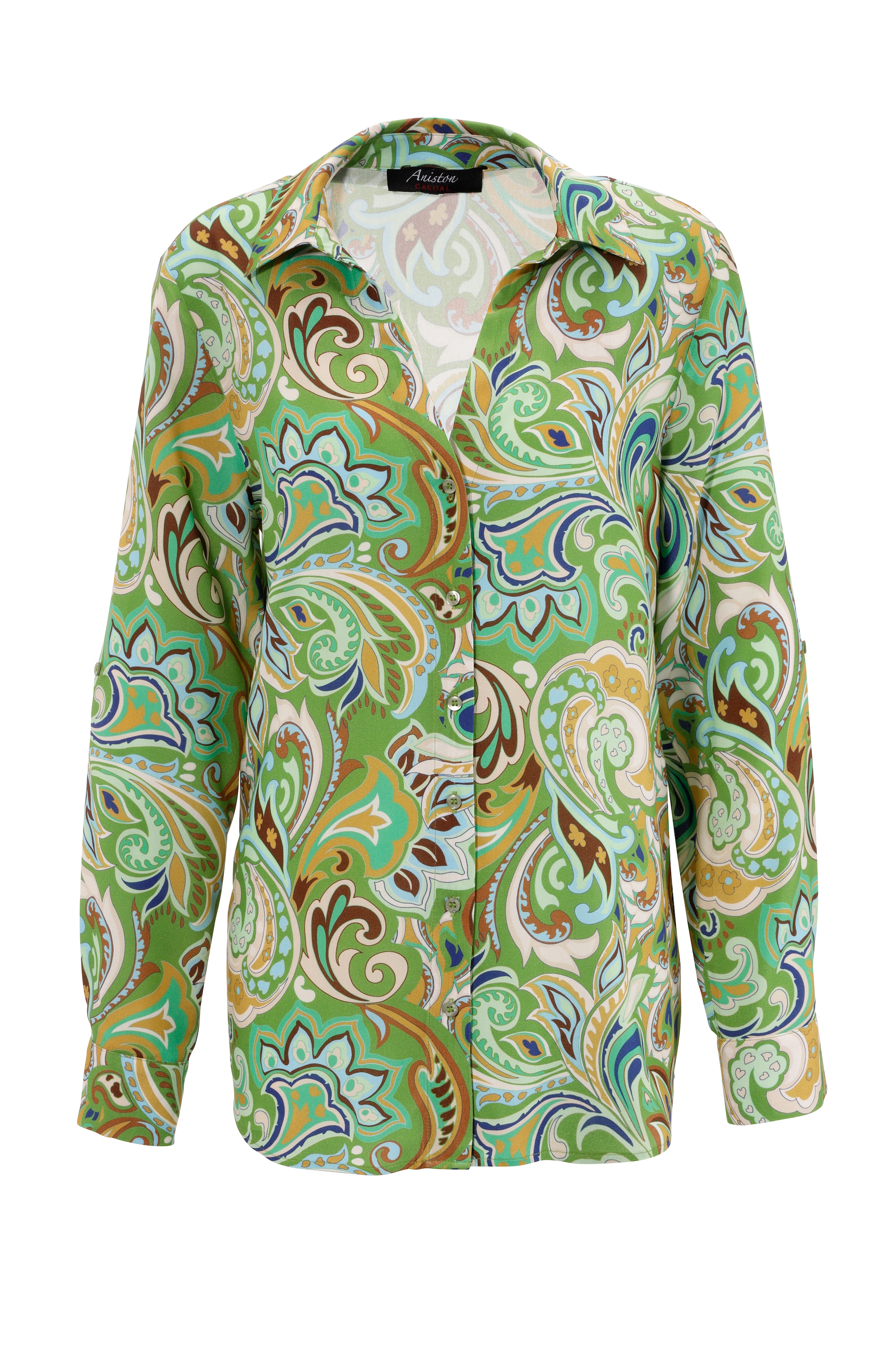 Aniston CASUAL Hemdbluse, graphische Paisley-Muster - jedes Teil ein Unikat