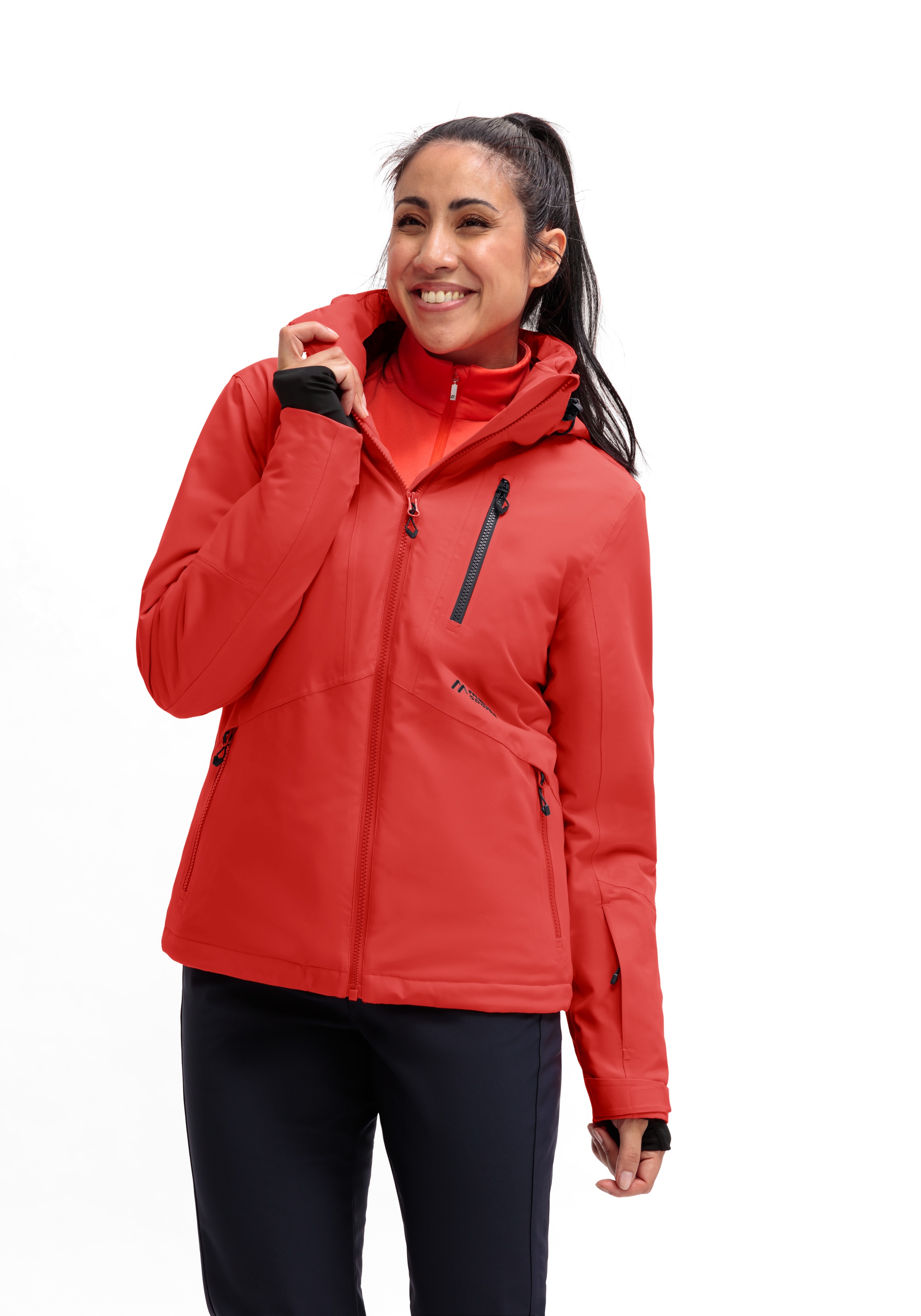 Maier Sports Skijacke »Straja«, Damen Winterjacke, wind/wasserdicht, 3 RV-Taschen und Kapuze