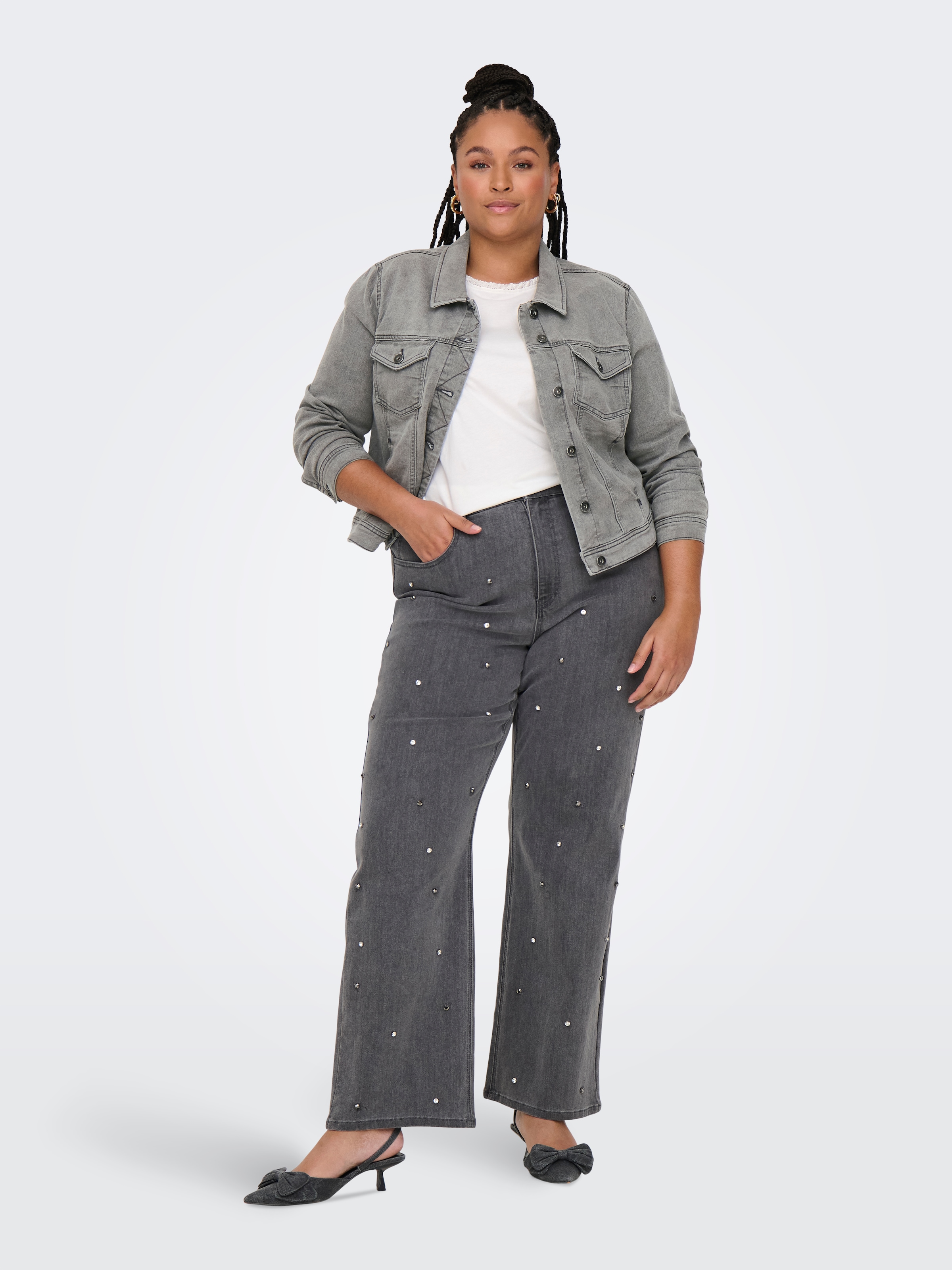 ONLY CARMAKOMA Jeansjacke »CARWESPA LS JACKET MGD DNM NOOS«