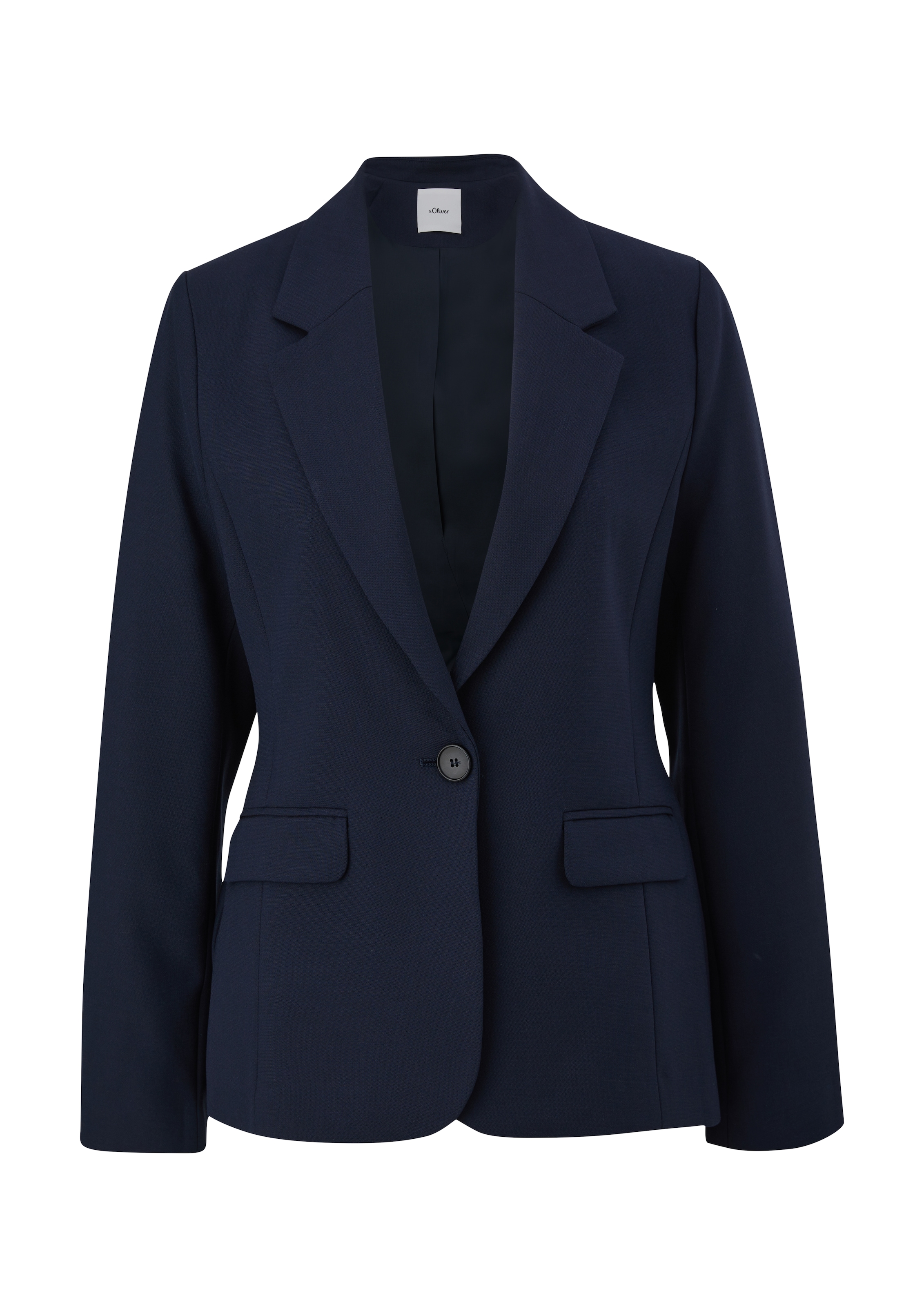 s.Oliver BLACK LABEL Kurzblazer, mit Stretch und 1-Knopf-Verschluss