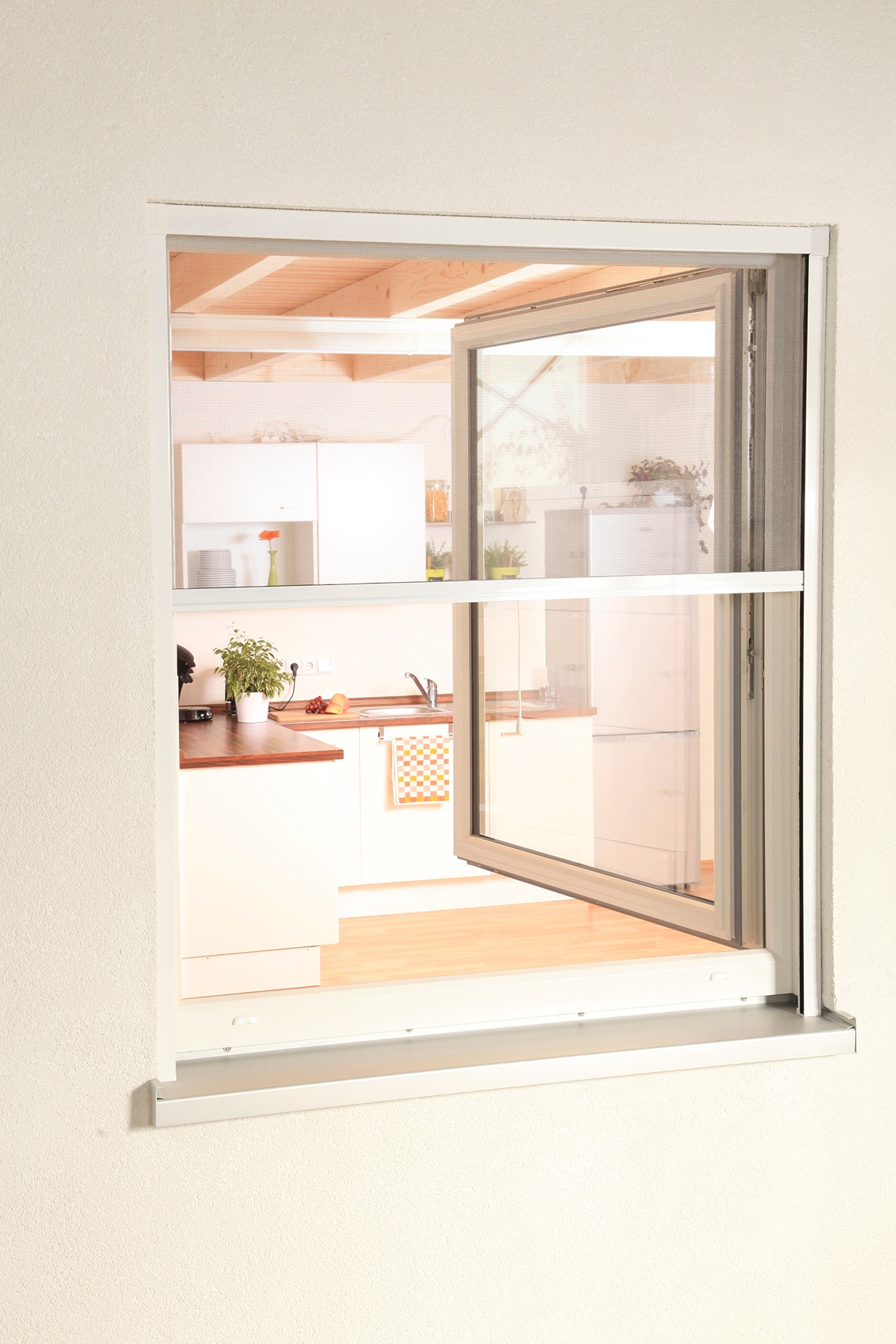 Insektenschutzrollo »SMART«, transparent, für Fenster, weiß/anthrazit, BxH: 160x160 cm