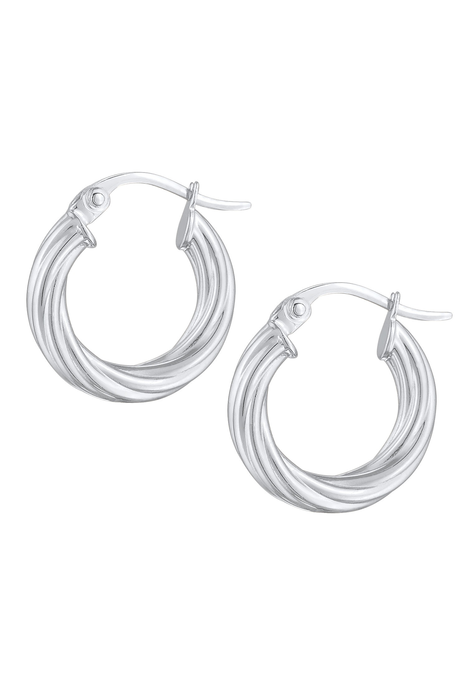 Elli Paar Creolen »Ohrringe Creolen Twisted Look Gedreht 925 Silber«