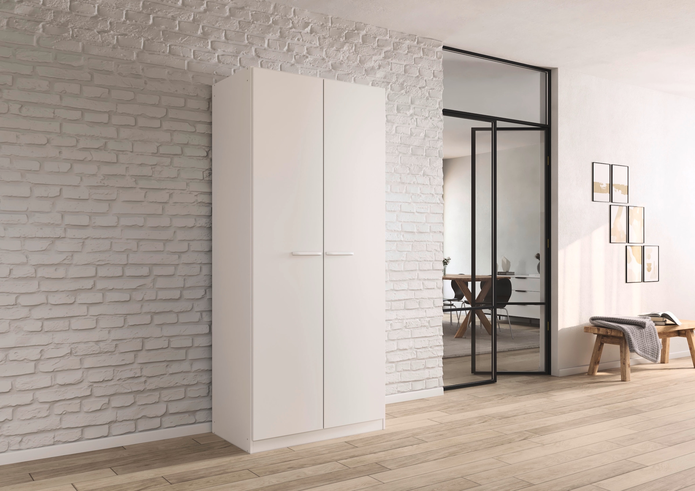 rauch Drehtürenschrank »Kleiderschrank Schrank Garderobe TOPSELLER OTELI inkl. Inneneinteilung« erhältlich in Breiten 91-360 cm, ab Breite 136cm inkl. Innenschubladen,  mit zusätzlichen Einlegeböden, optional mit Spiegel MADE IN GERMANY