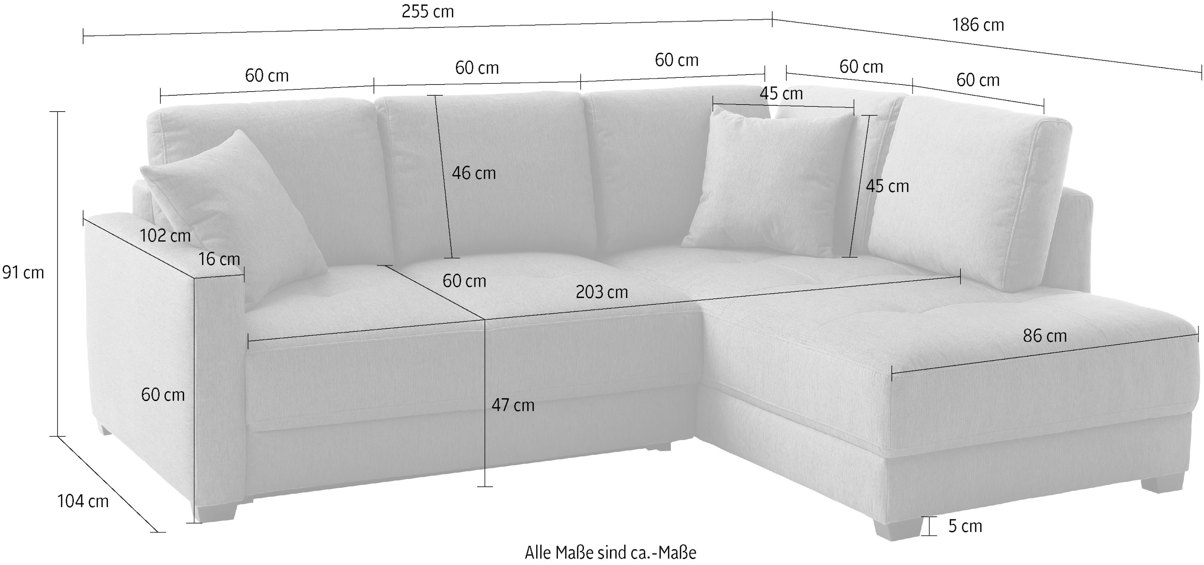 Mr. Couch Ecksofa »Pierre, L-Form mit BoxSpring« Mit Boxpring-Taschenfederkern