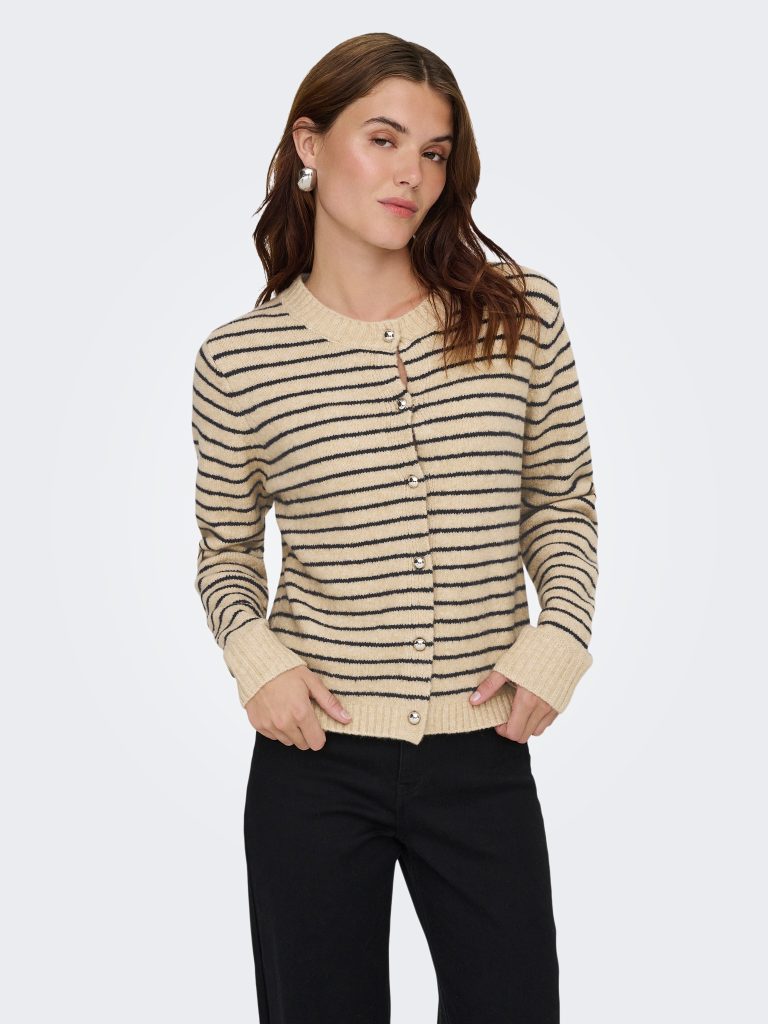 ONLY Strickjacke »ONLCHESTER LIFE LS STRIPE CARDI CC KNT«